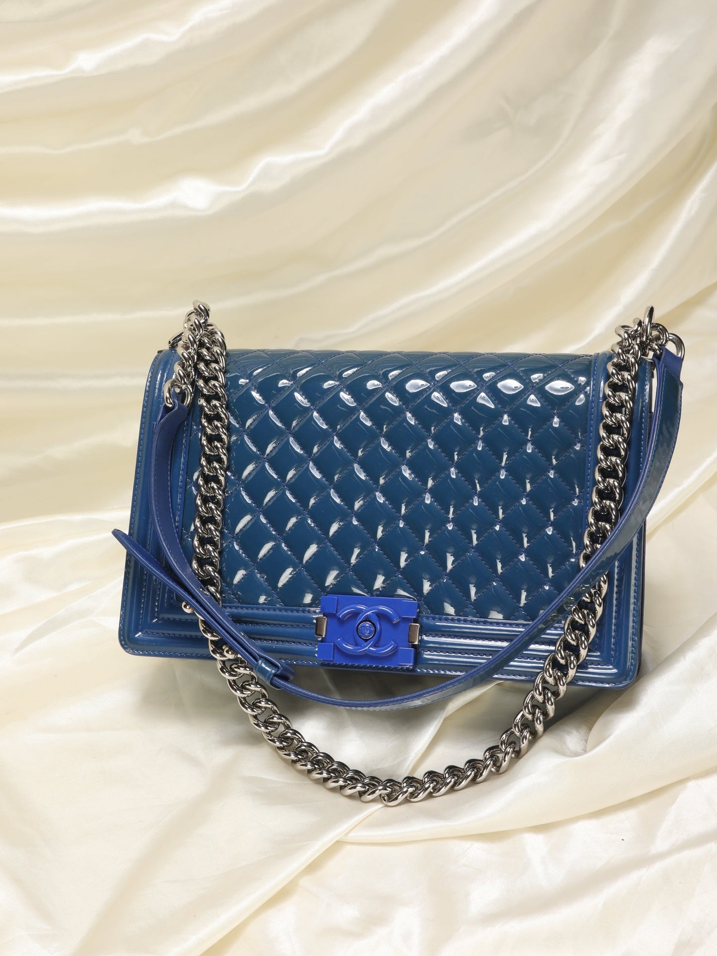 Chanel Patent Medium Boy Bag