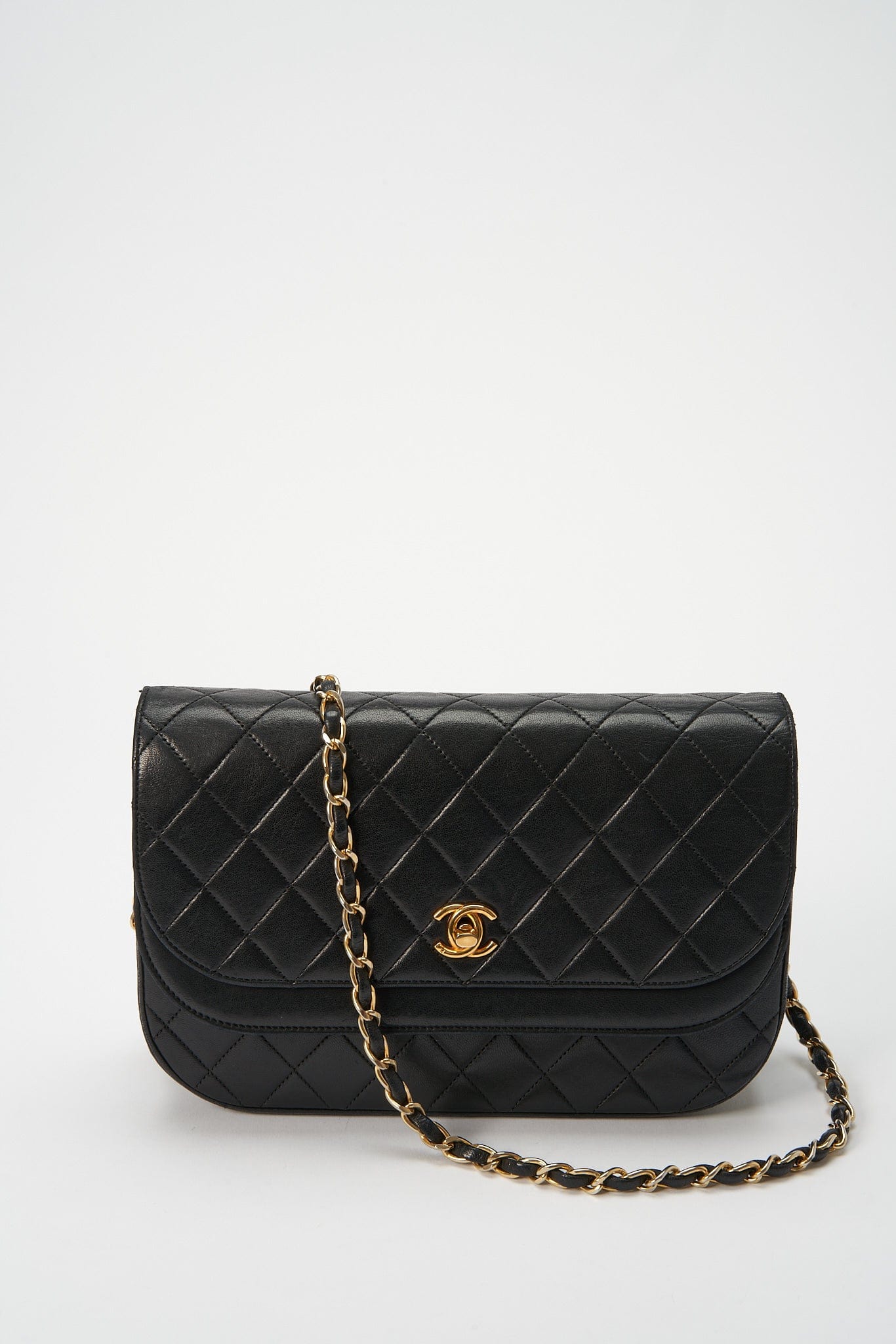 Chanel Black Quilted Lambskin Vintage Flap Bag