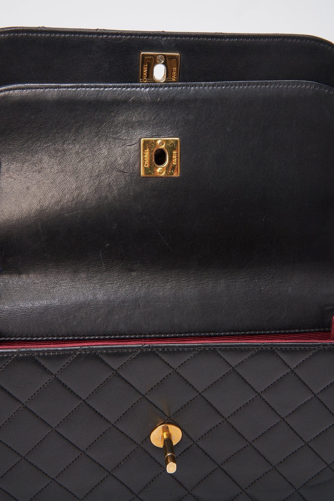 Chanel Black Quilted Lambskin Vintage Flap Bag