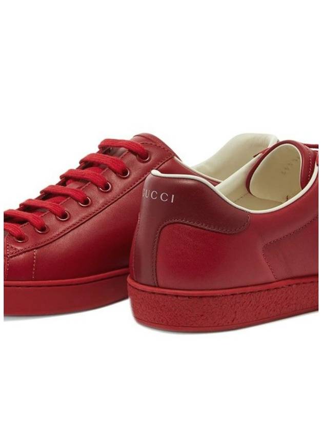 Gucci Ace Interlocking G Low Top Sneakers Hibiscus Red