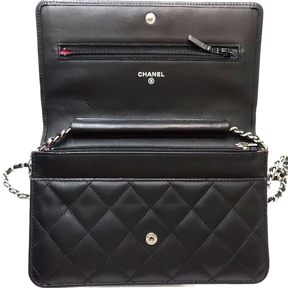 Chanel Cambon Line Wallet Chain Black