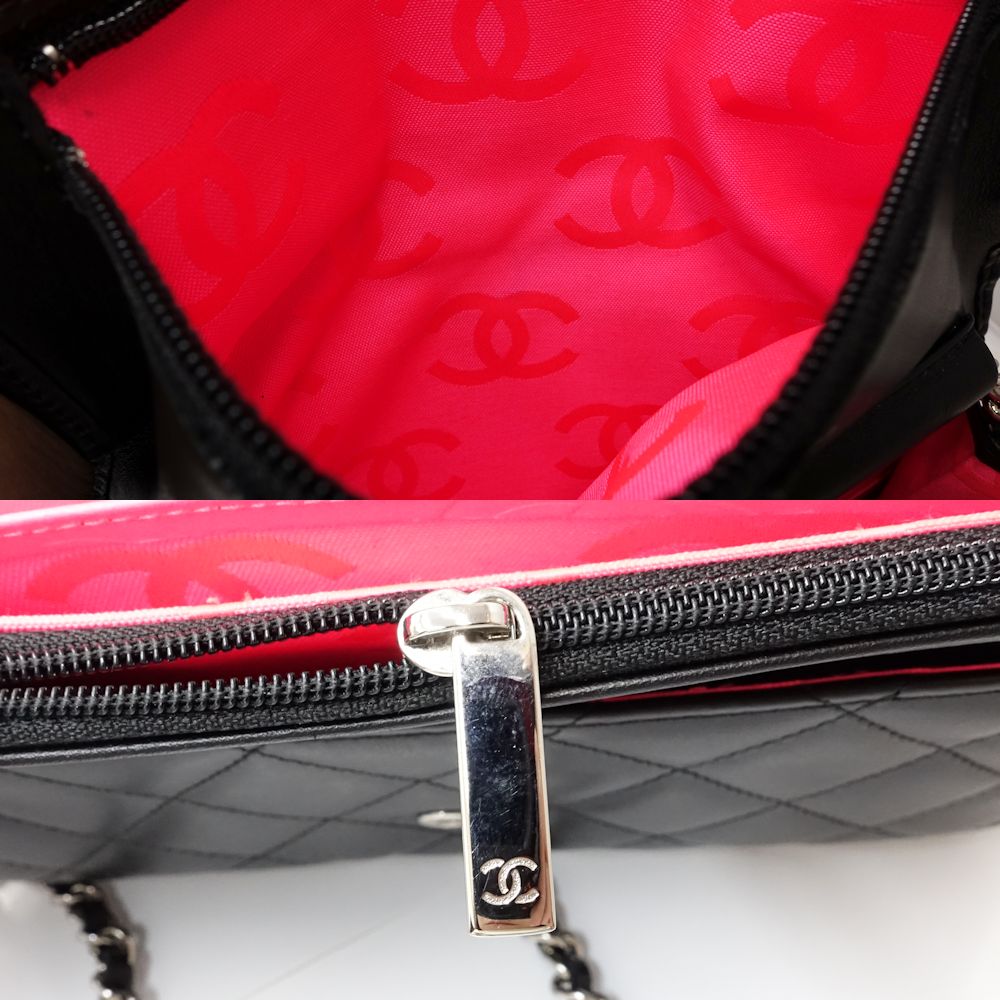 Chanel Cambon Line Wallet Chain Black