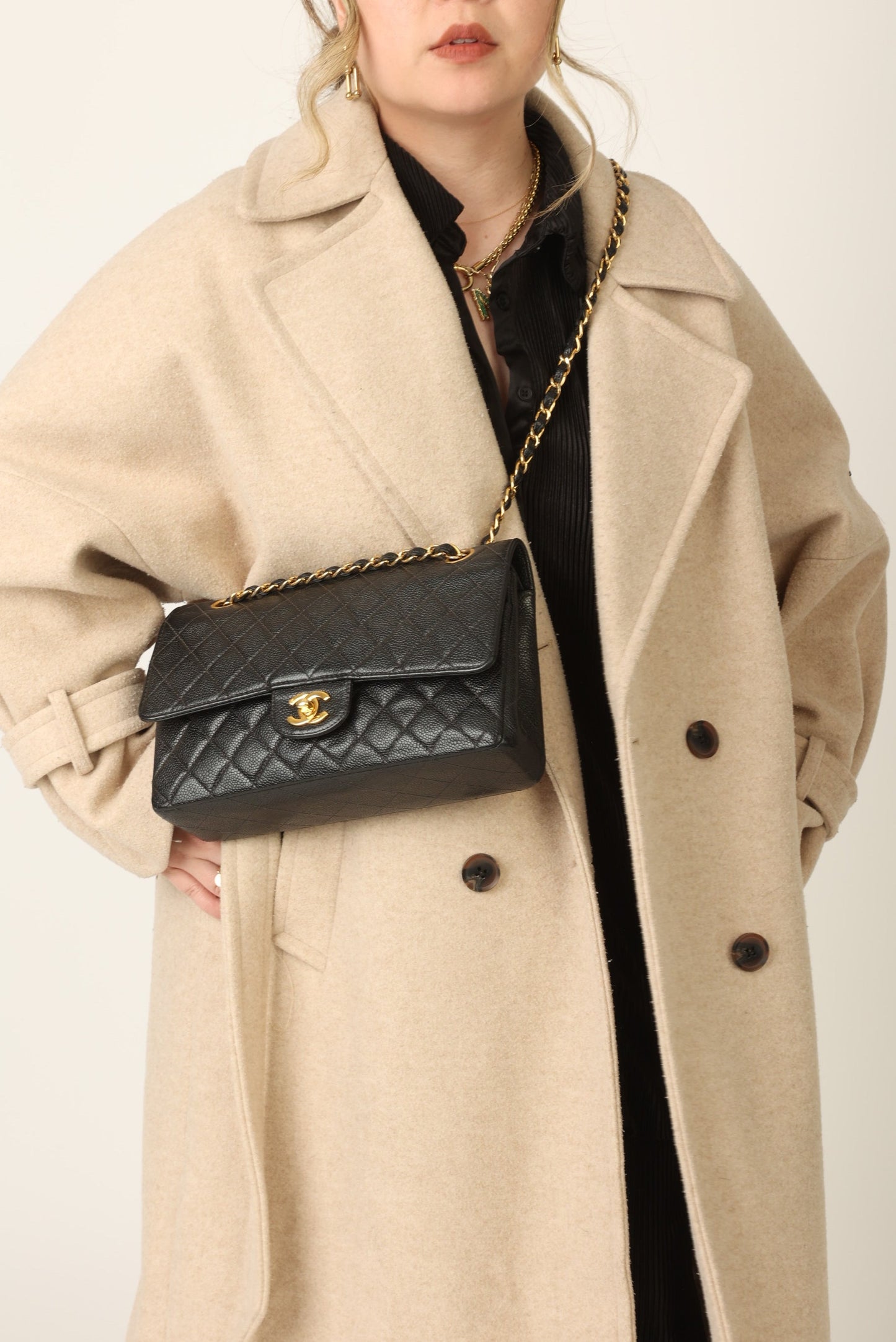 Chanel 1997 Caviar Medium Double Flap