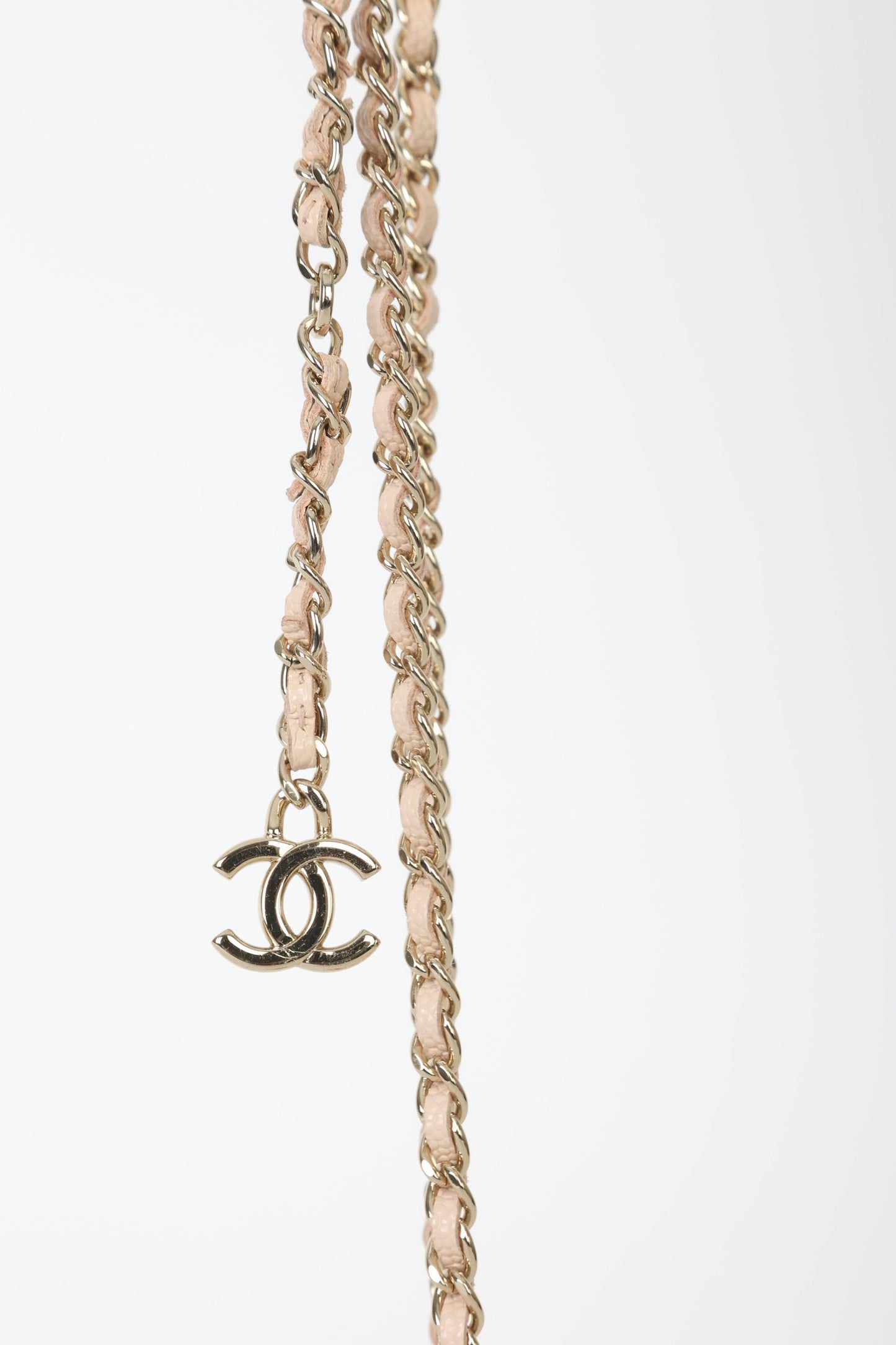 Chanel Caviar 22C Beige Cardholder Belt Bag
