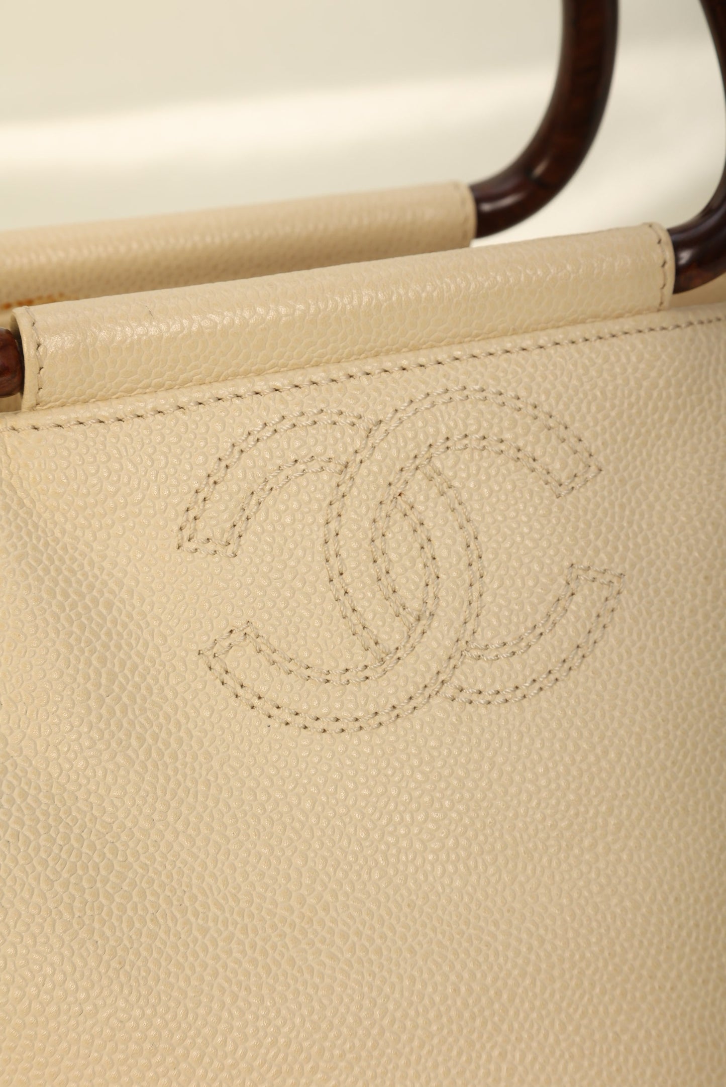 Chanel Caviar Acrylic Top Handle Tote