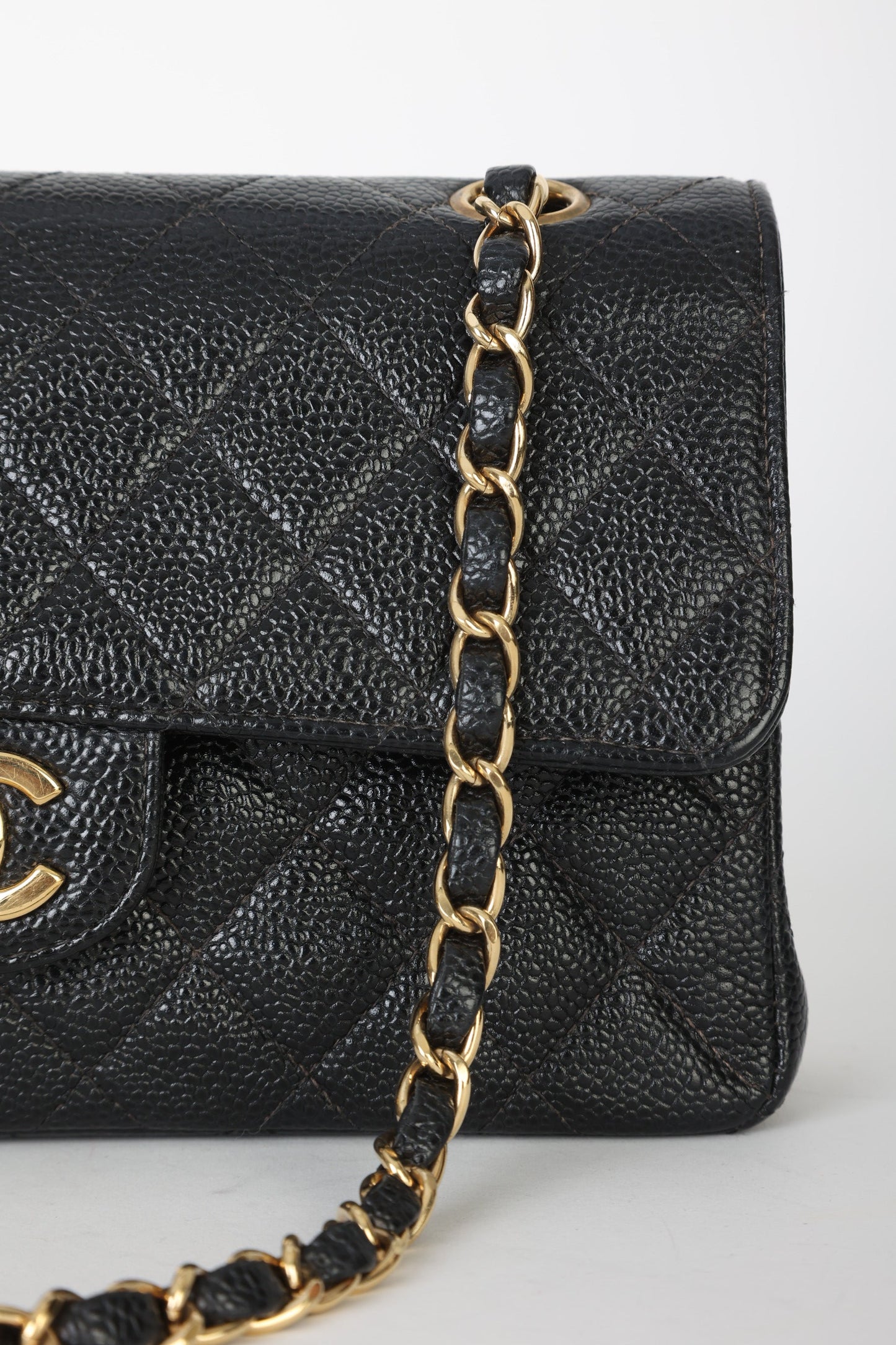 Chanel 2002 Caviar Small Double Flap