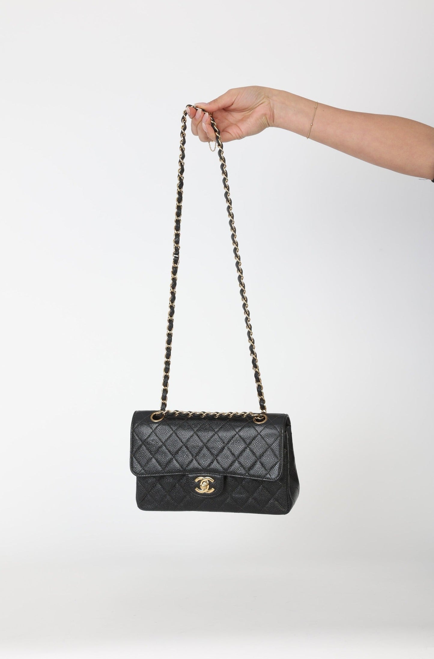 Chanel 2002 Caviar Small Double Flap