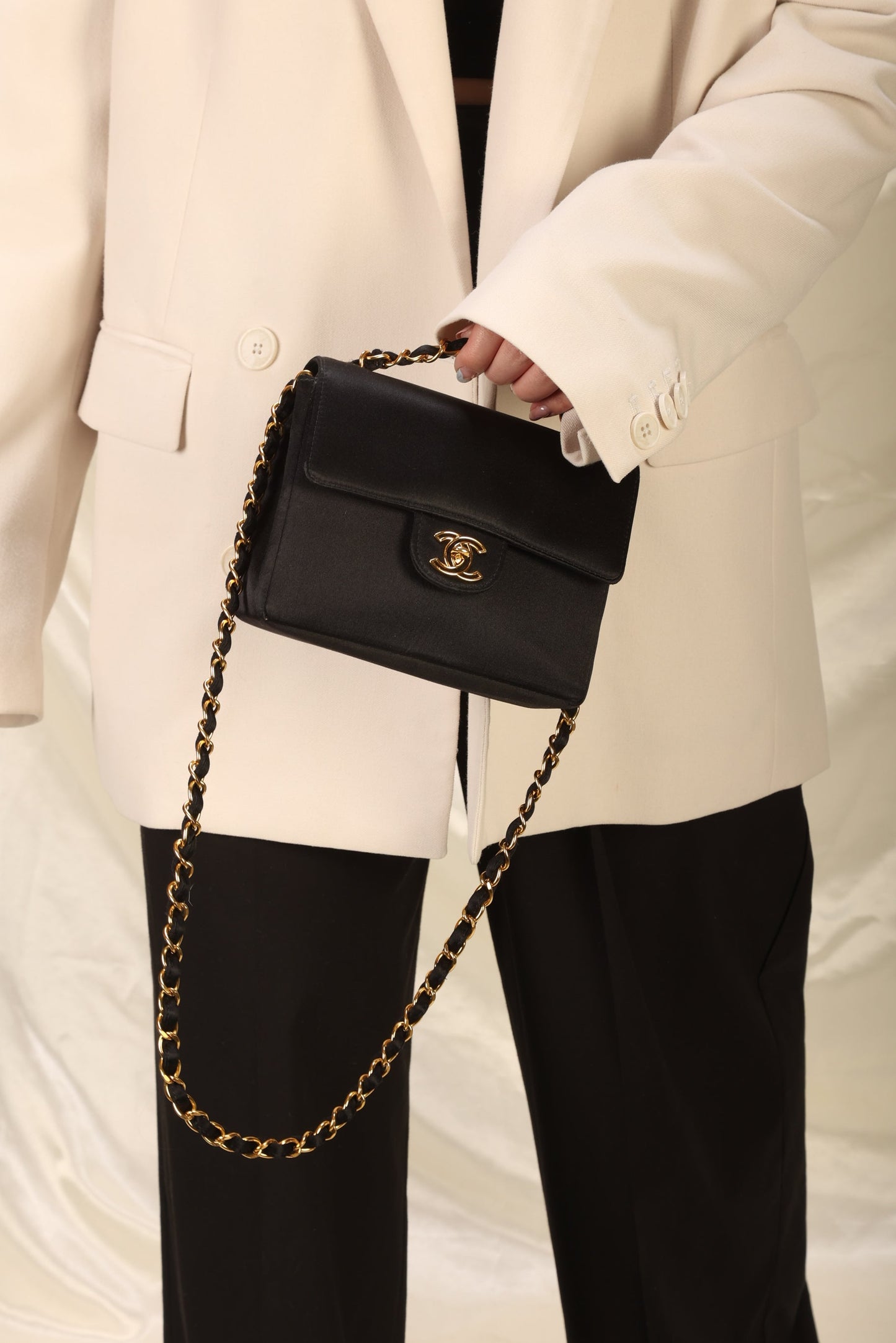 Extremely Rare Chanel Satin Mini Half Flap