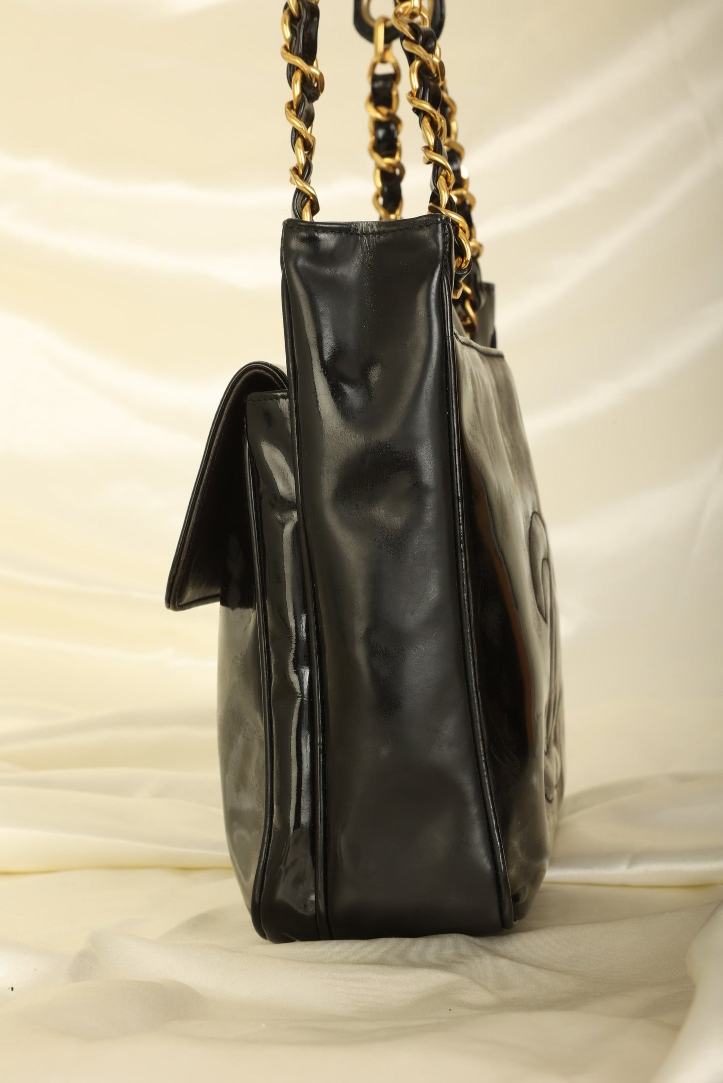 Chanel Patent Turnlock Tote
