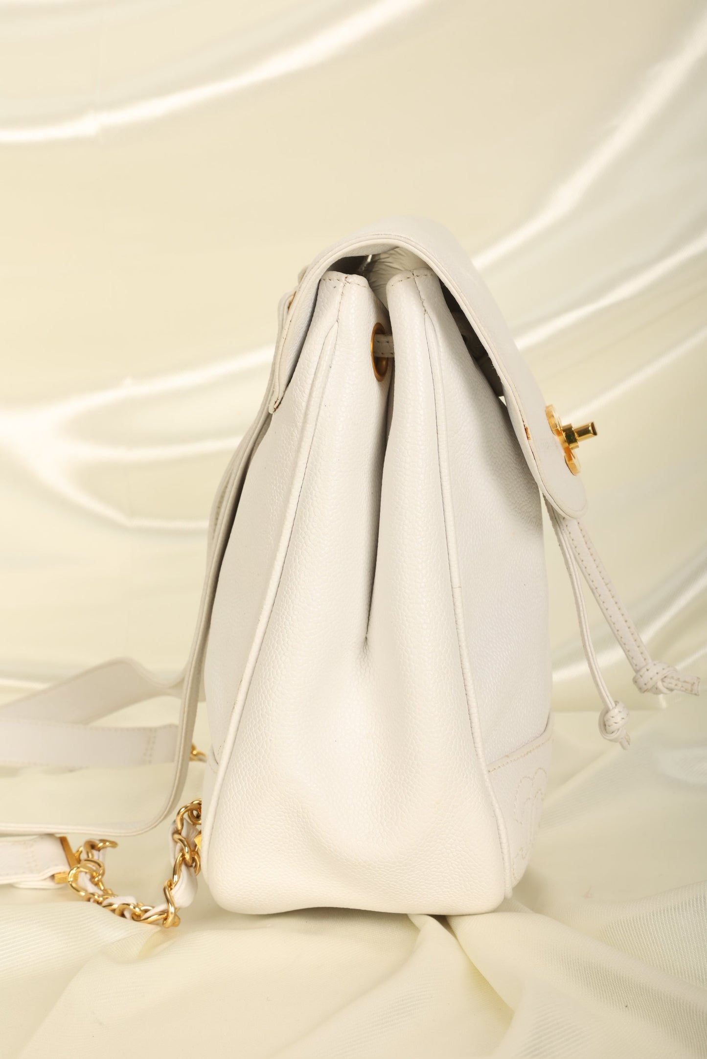 Chanel Caviar Logo Backpack