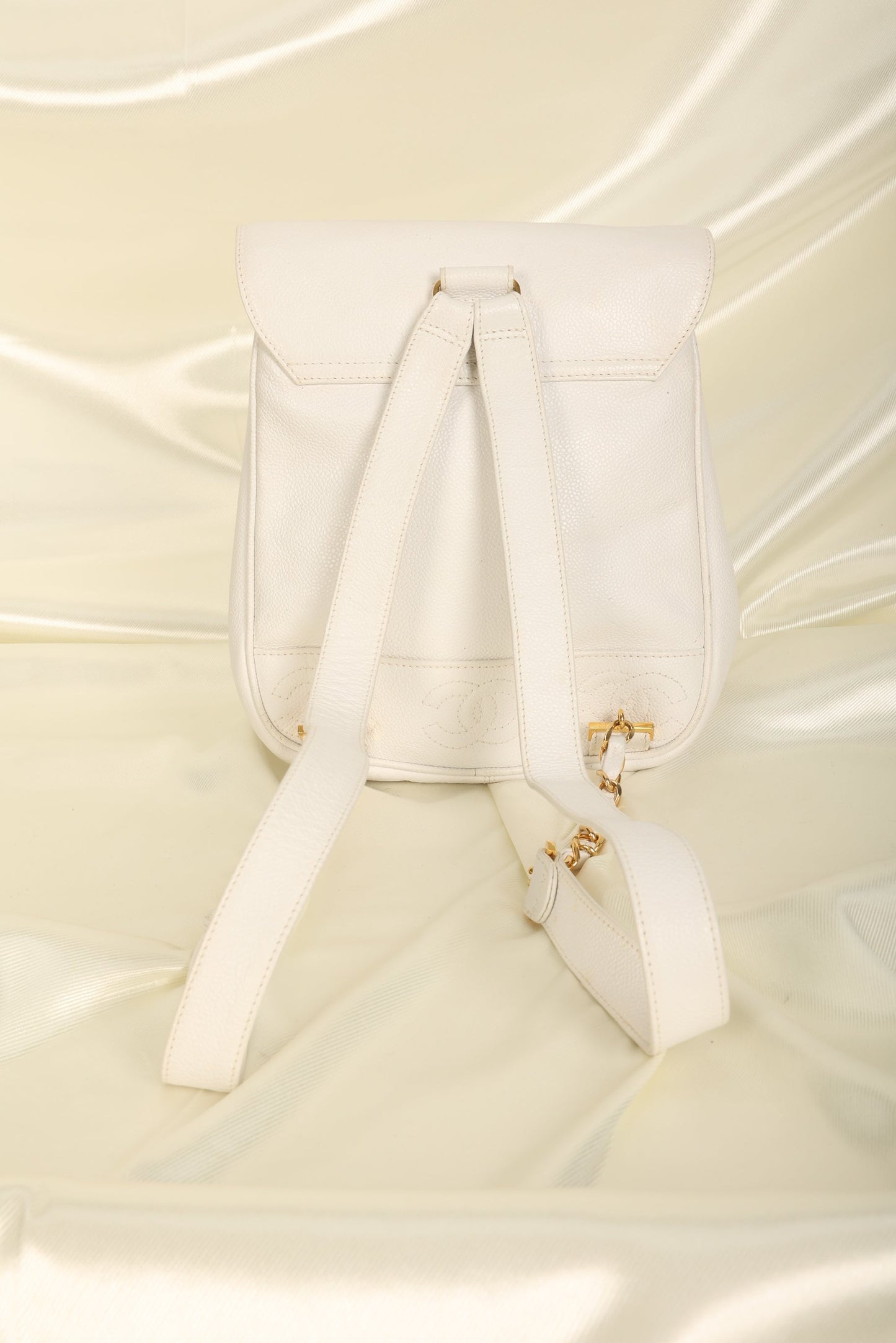 Chanel Caviar Logo Backpack