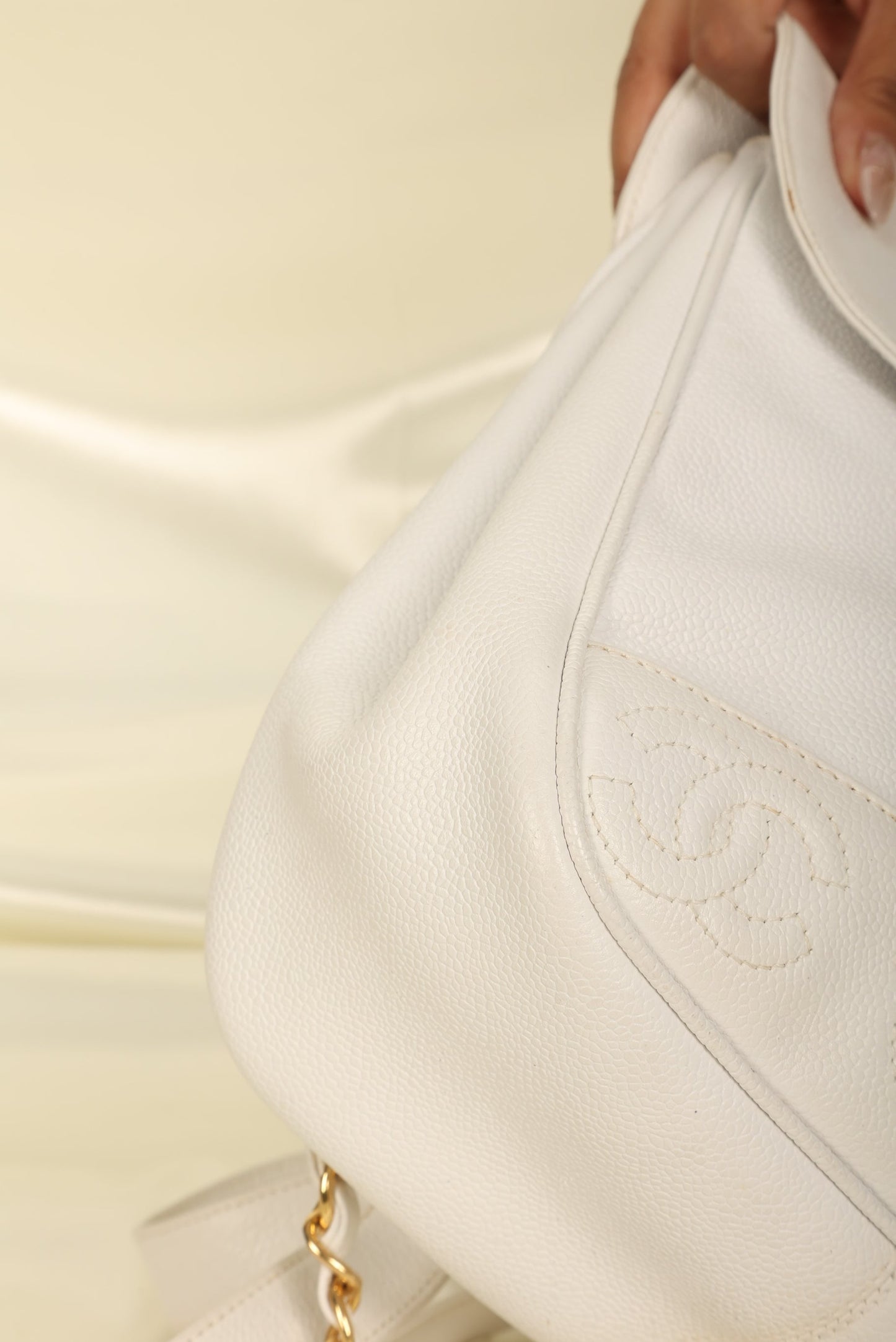 Chanel Caviar Logo Backpack