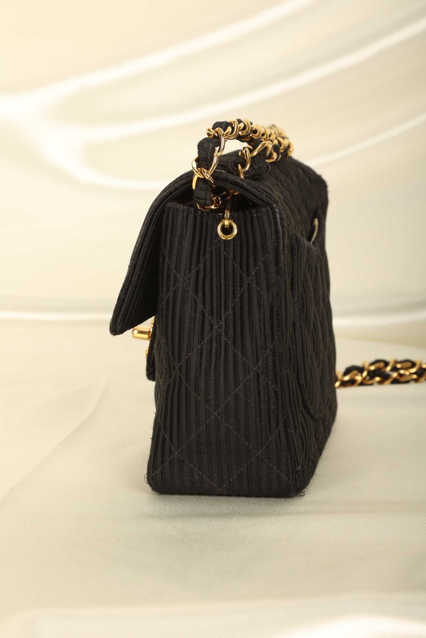 Chanel Satin Quilted Flap Bag