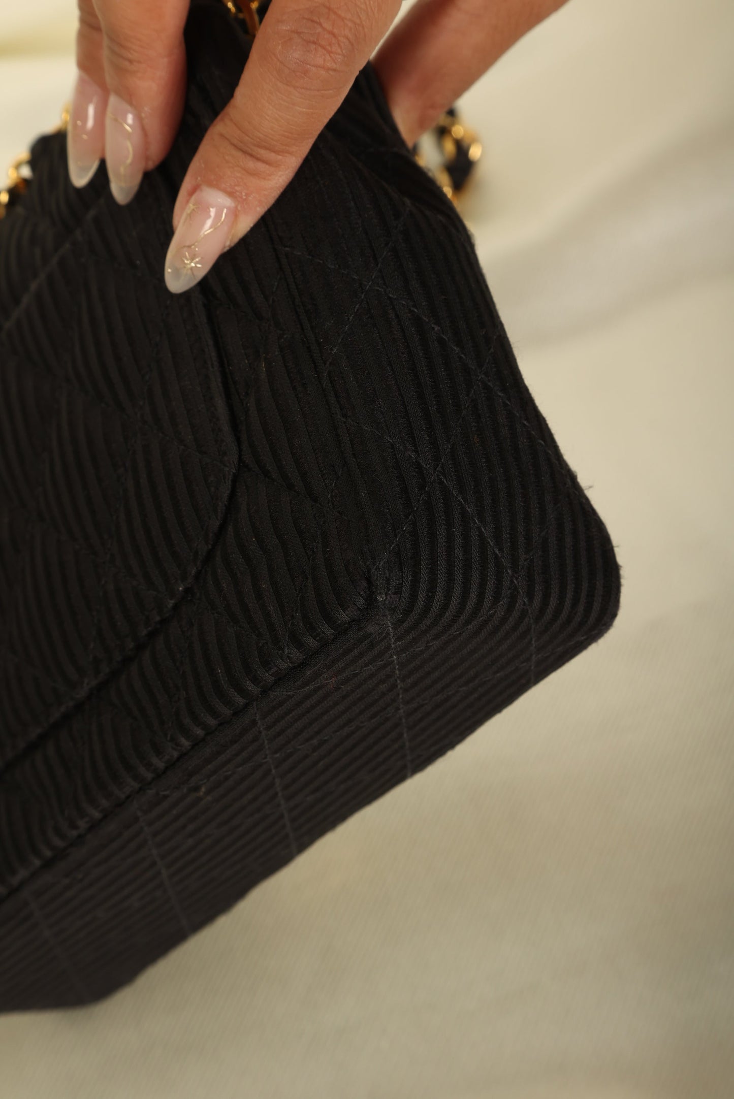 Chanel Satin Quilted Flap Bag