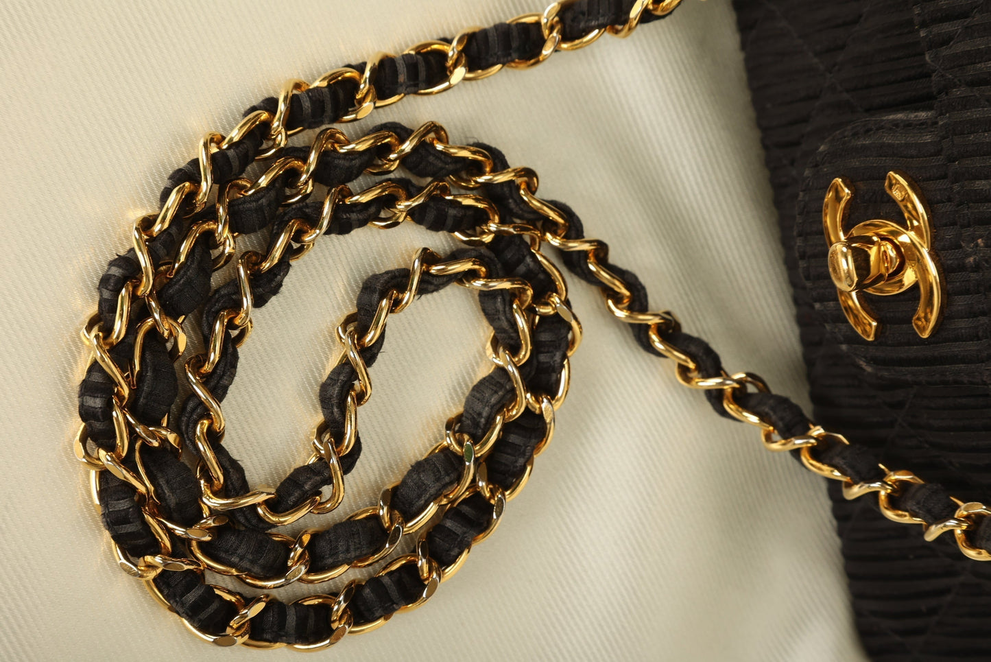 Chanel Satin Quilted Flap Bag