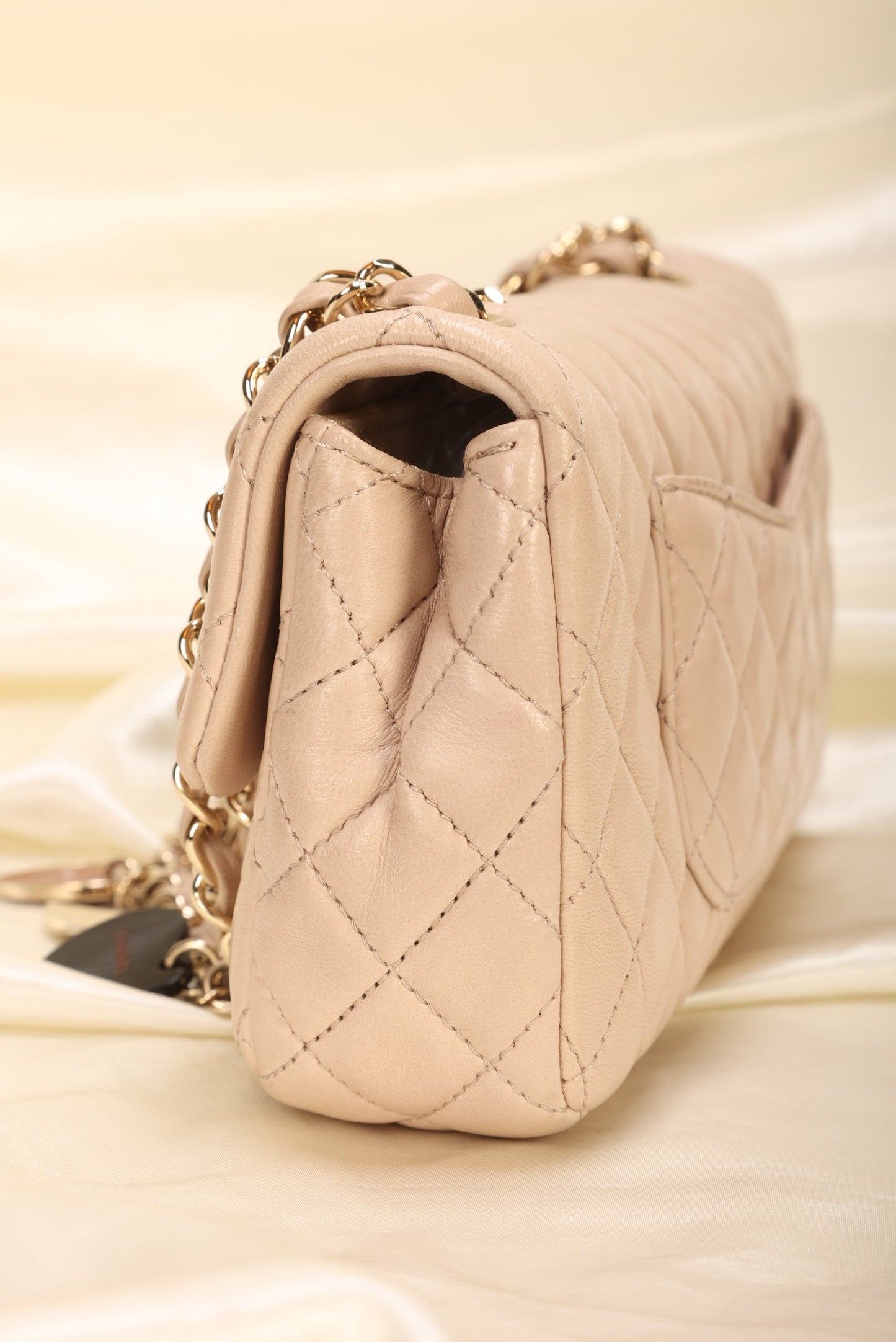 Extremely Rare Limited Edition Chanel Lambskin Heart Baguette