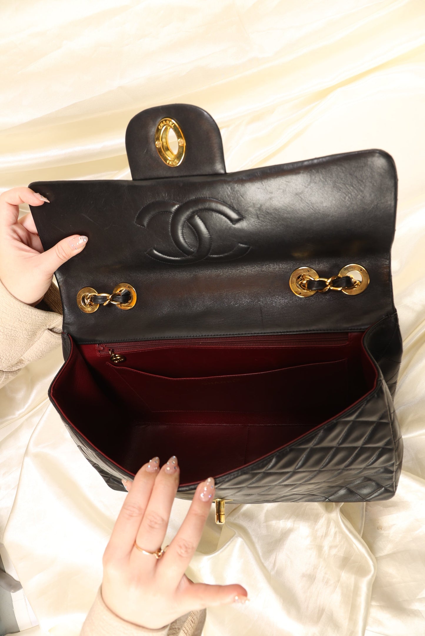 Chanel Maxi XL Logo Flap Bag