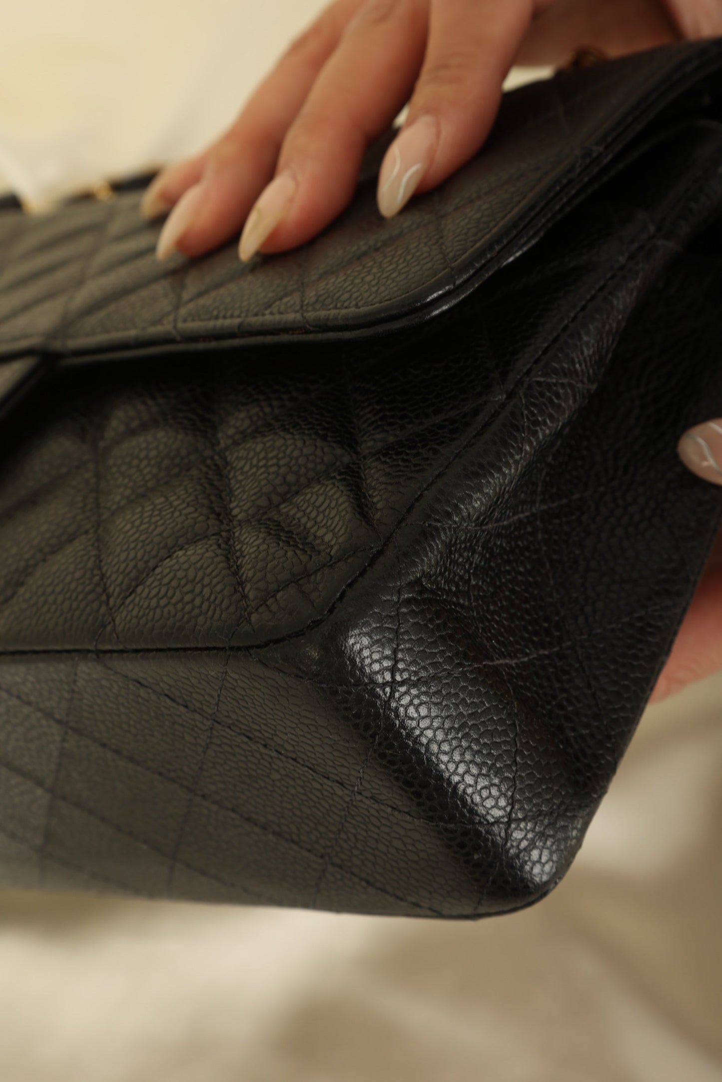 Chanel 2002 Caviar Medium Double Flap