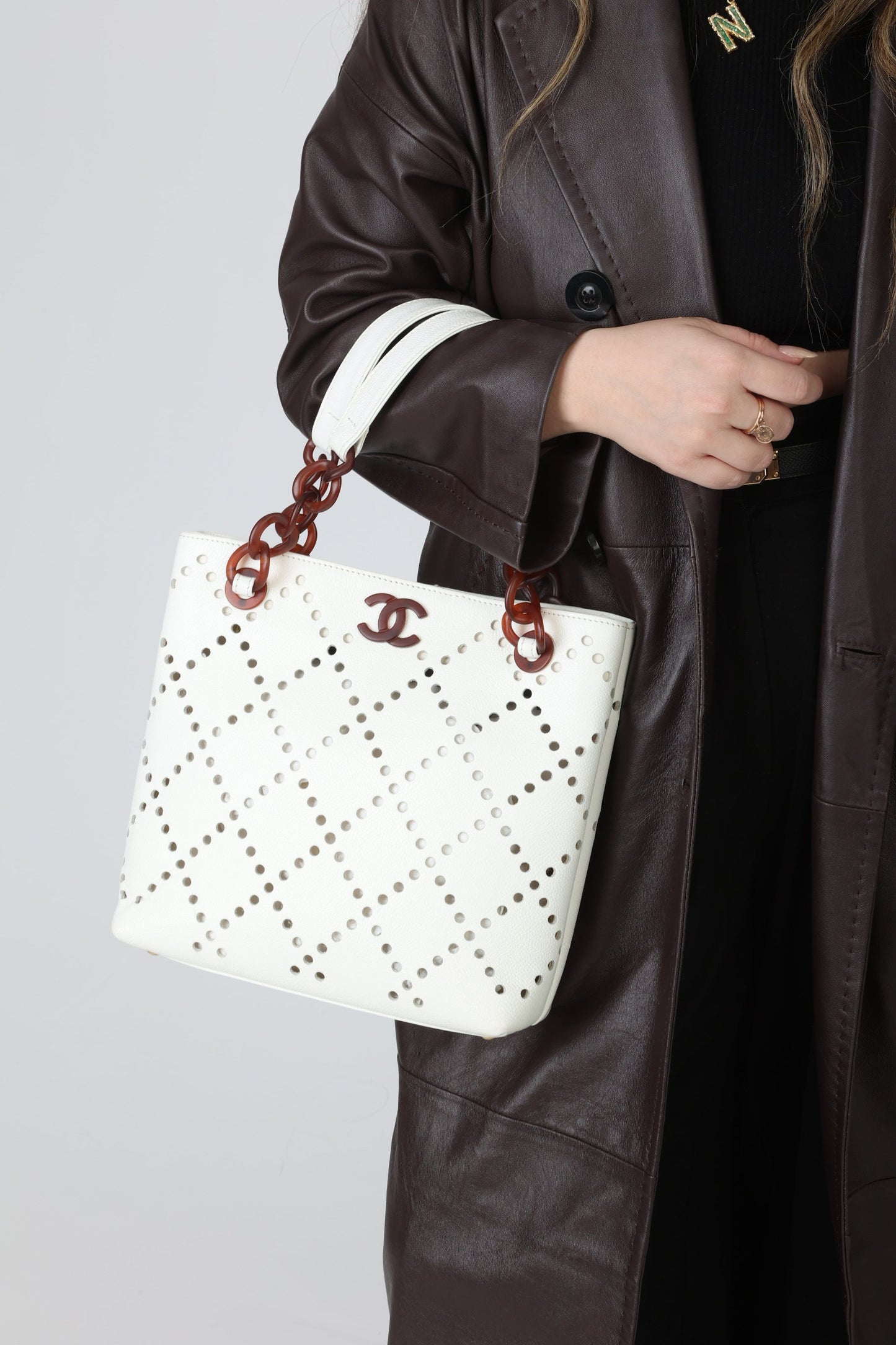 Chanel 2003 Caviar Perforated Tote