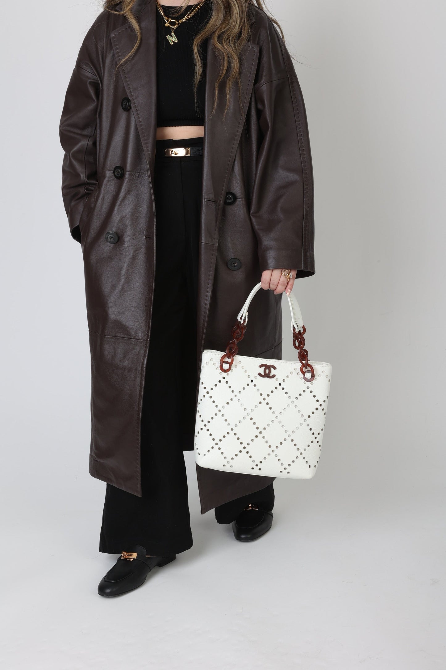 Chanel 2003 Caviar Perforated Tote