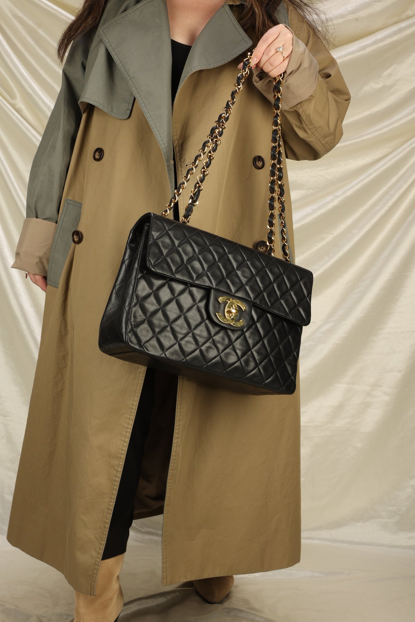 Chanel Maxi XL Logo Flap Bag