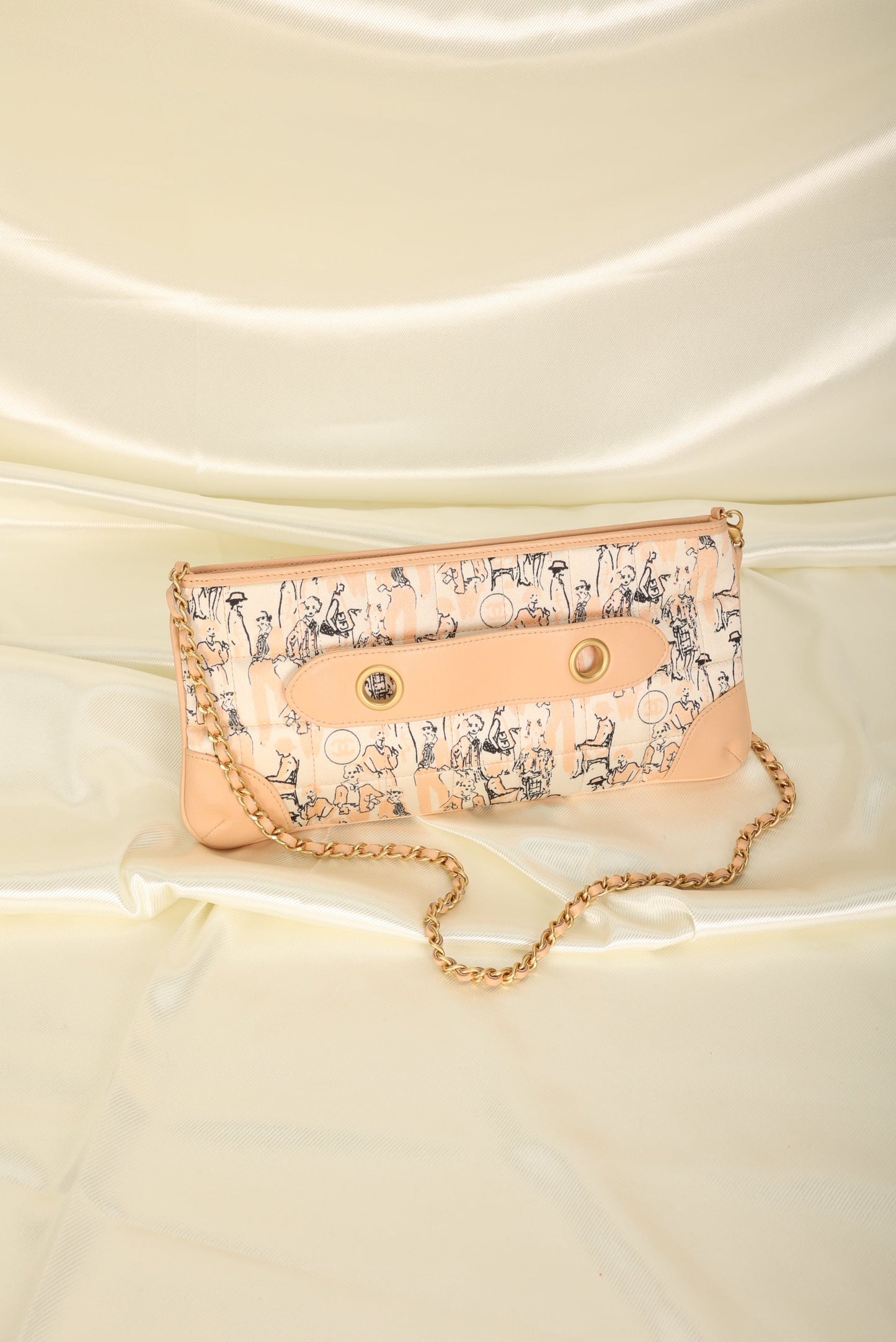Extremely Rare Chanel Coco Mademoiselle Satin Scarf Pochette