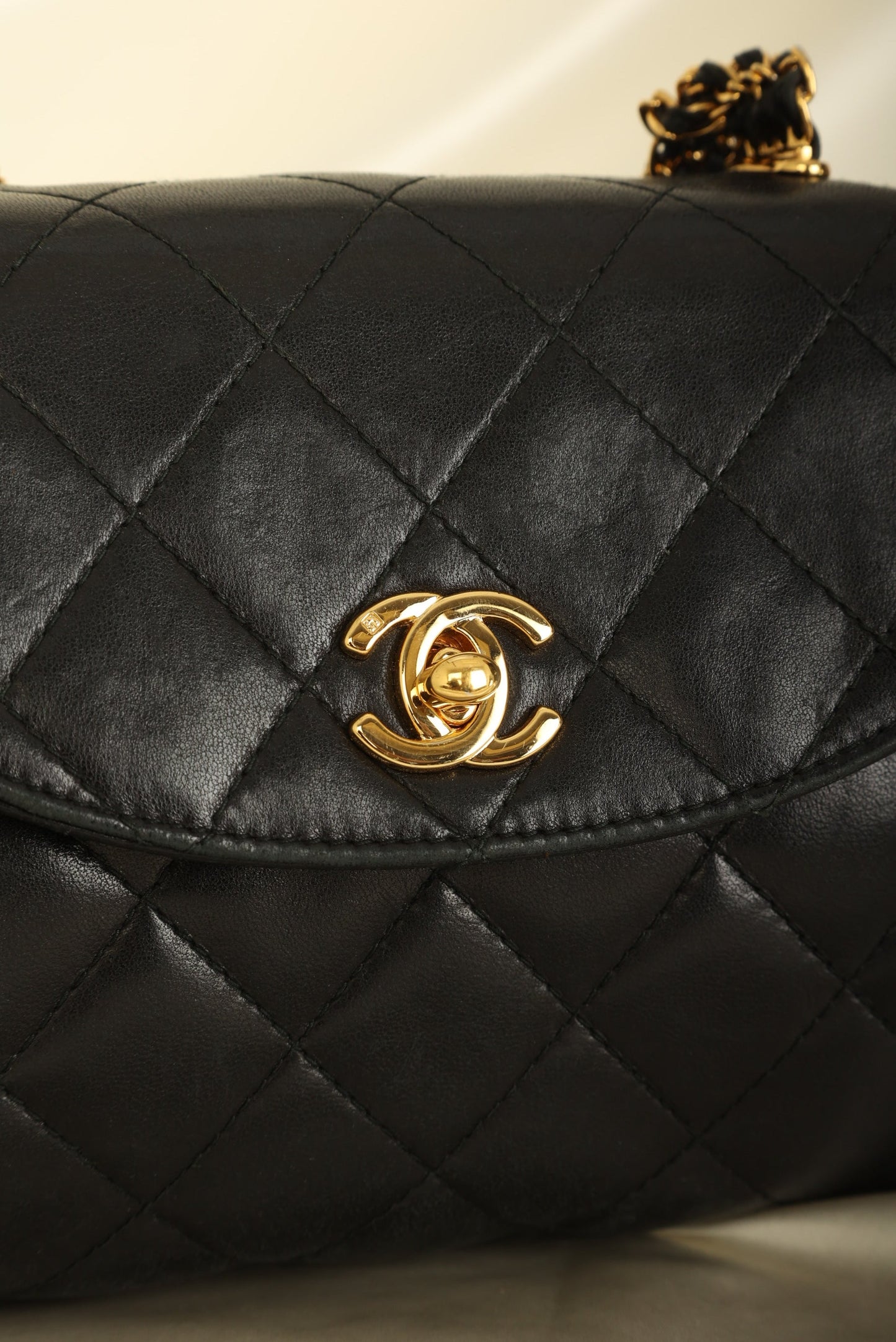Extremely Rare Chanel 1994 Lambskin Multi Chain Bag