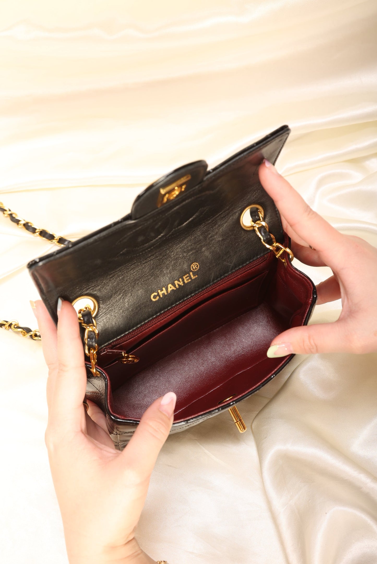 Chanel Patent Mini Square Flap