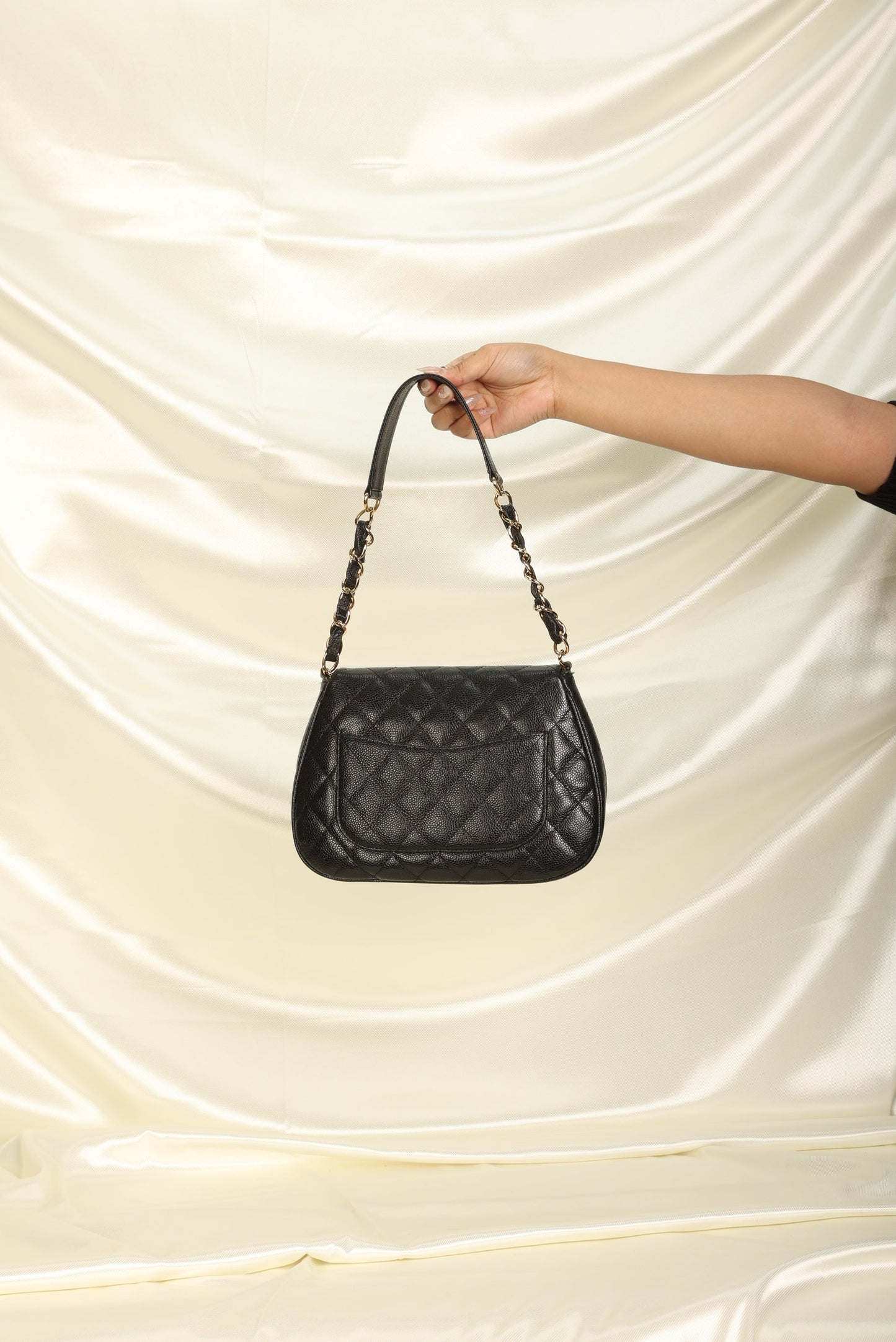 Extremely Rare Chanel Caviar Half Moon Flap