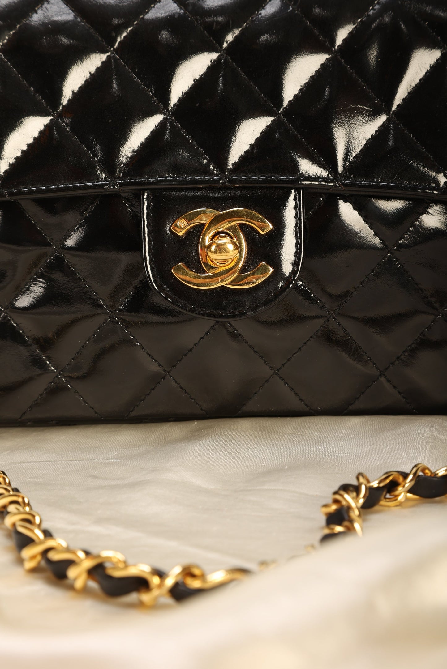 Chanel Patent Mini Square Flap