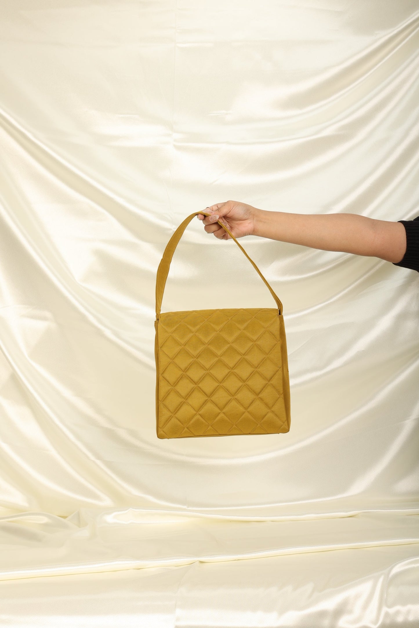 Extremely Rare Chanel Chartreuse Double Turnlock Bag
