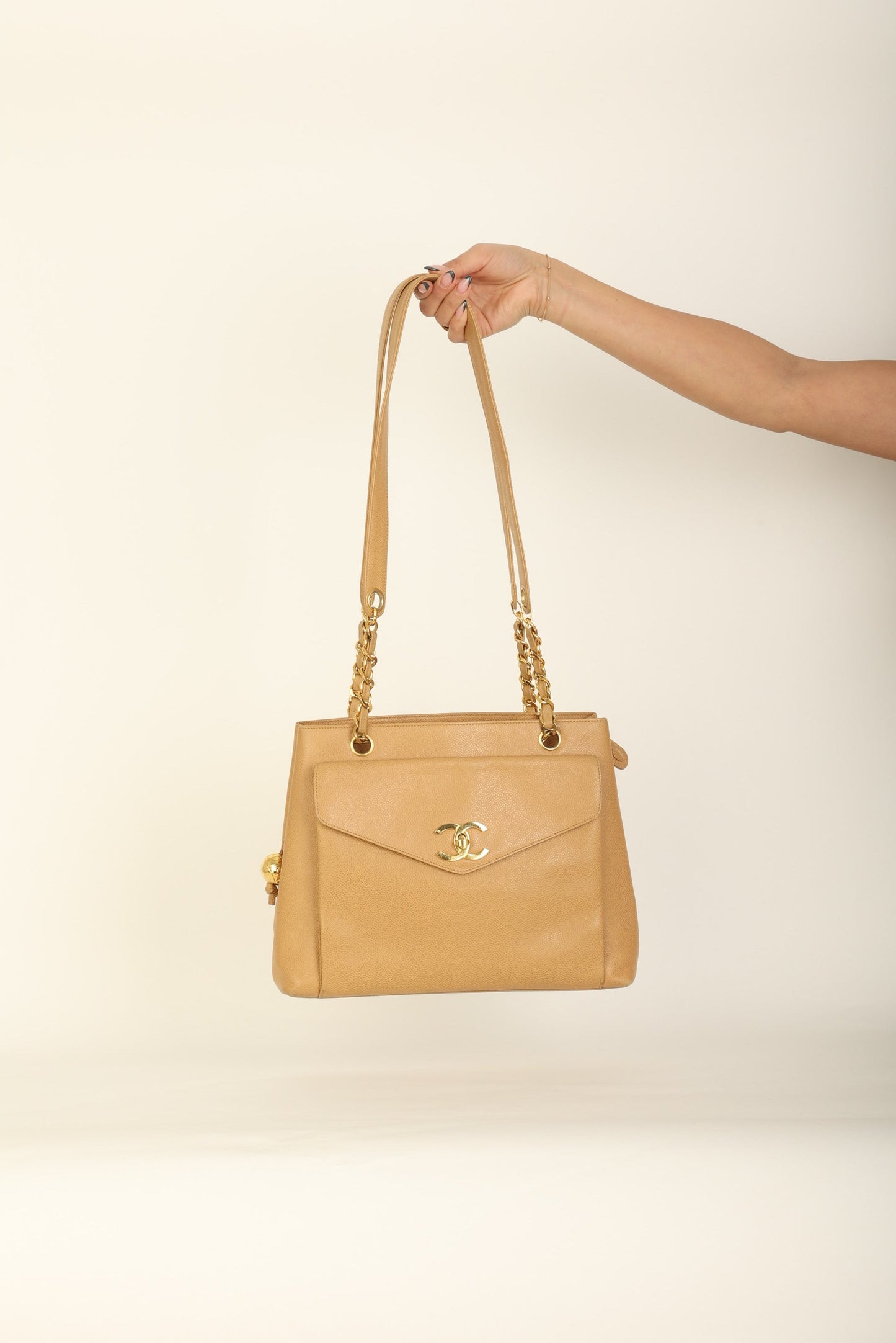 Chanel Caviar Turnlock Tote