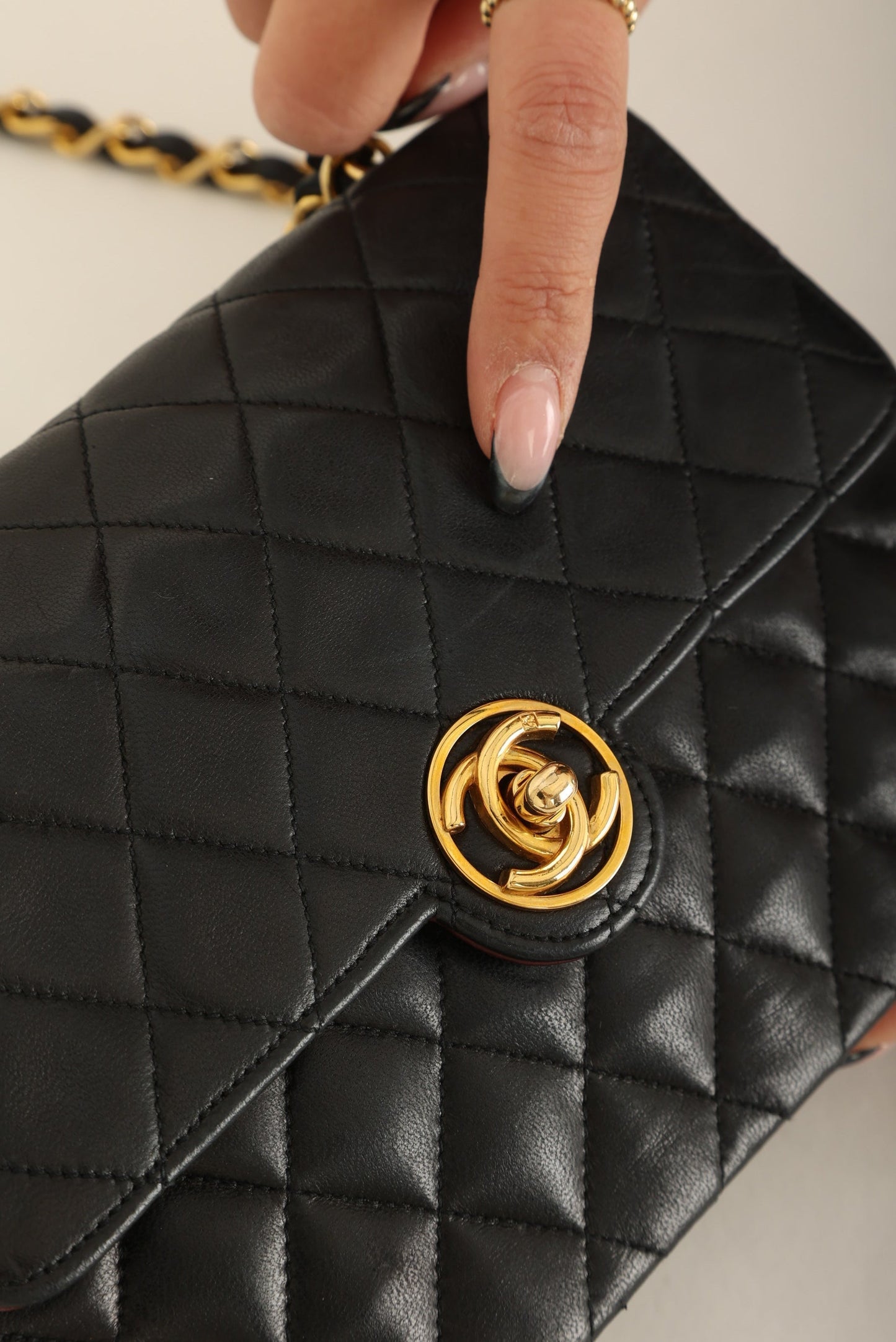 Chanel 1989 Lambskin Mini Flap Bag
