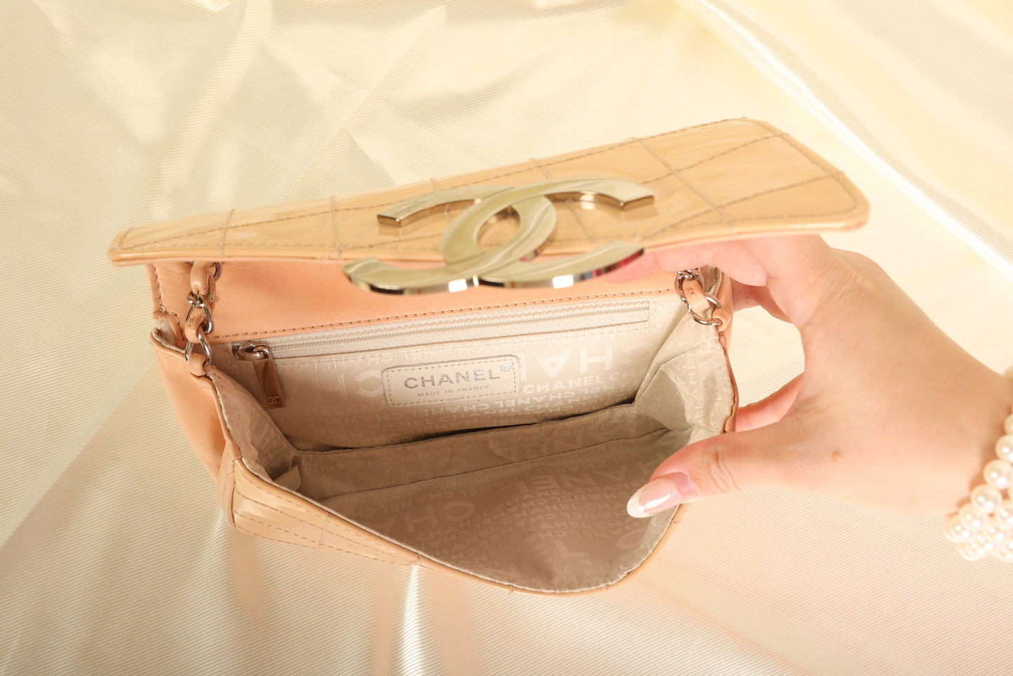 Chanel Patent Mini Diagonal Pochette