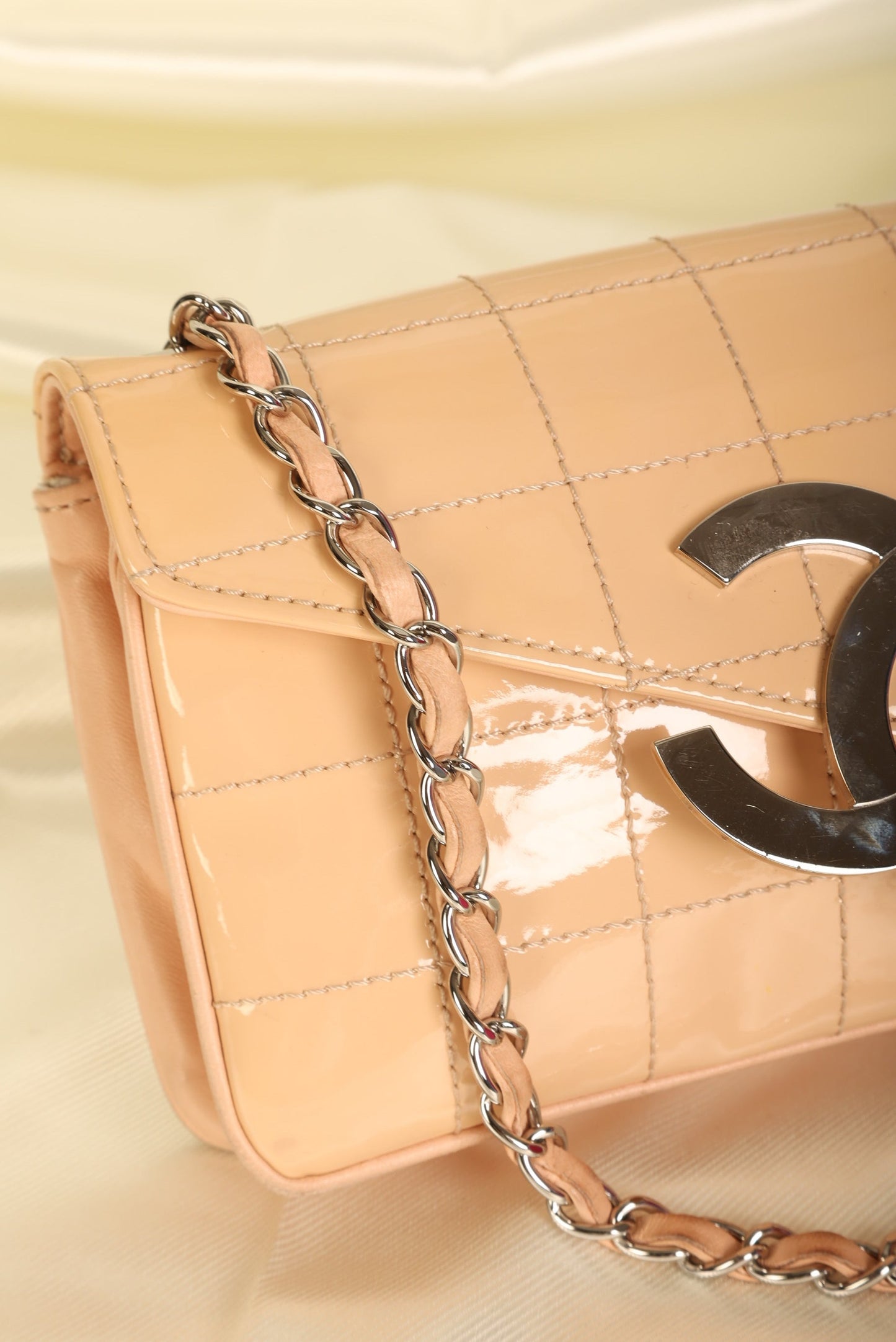 Chanel Patent Mini Diagonal Pochette