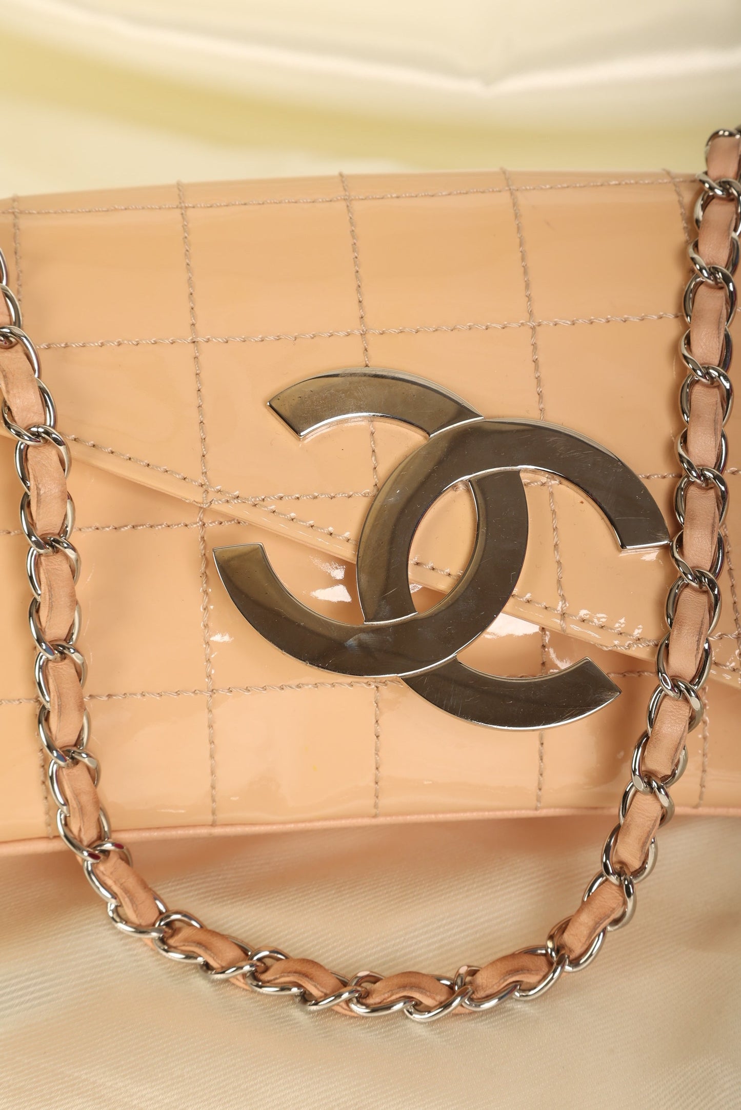 Chanel Patent Mini Diagonal Pochette