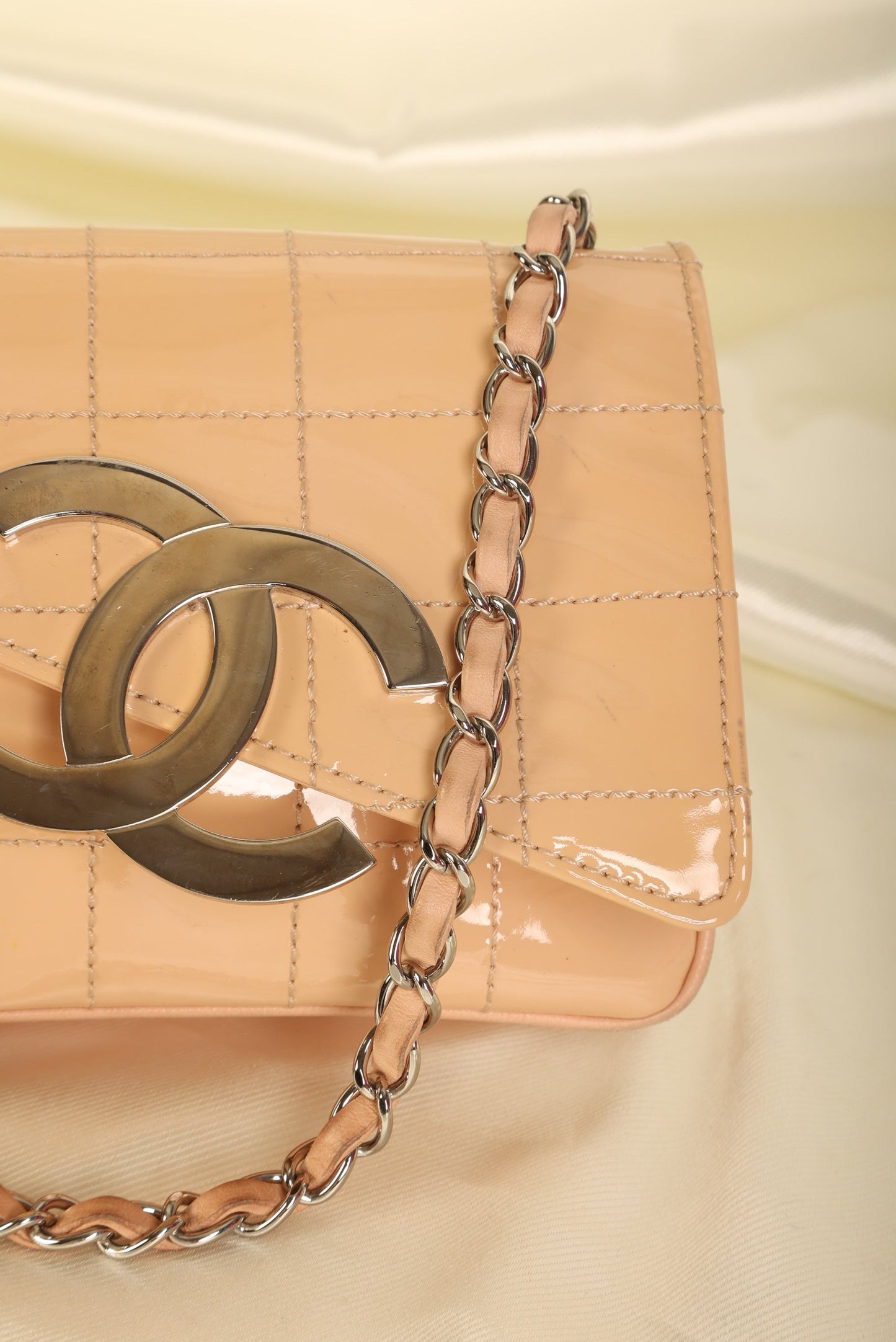 Chanel Patent Mini Diagonal Pochette