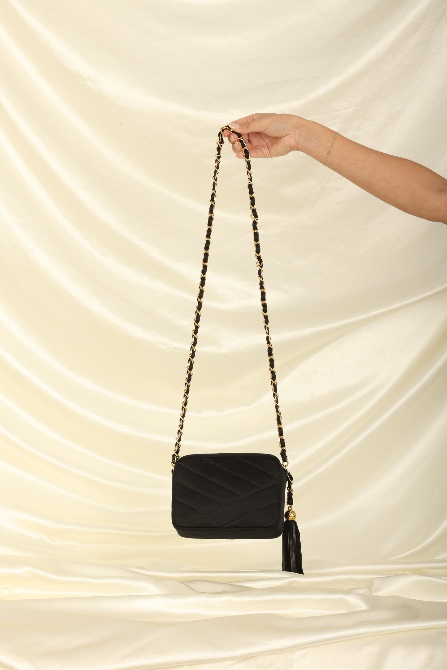 Chanel 1994 Satin Turnlock Mini Camera Bag
