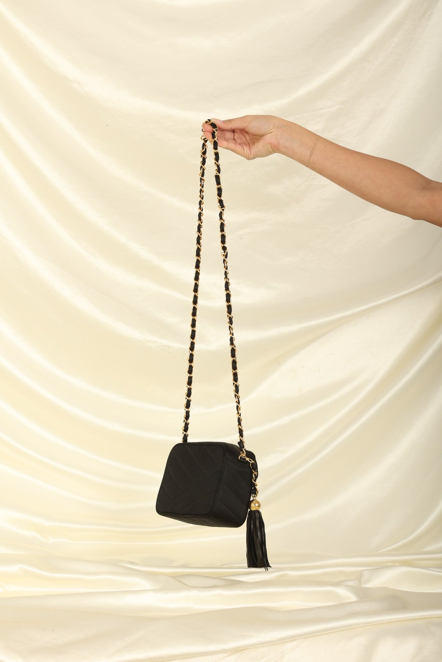 Chanel 1994 Satin Turnlock Mini Camera Bag
