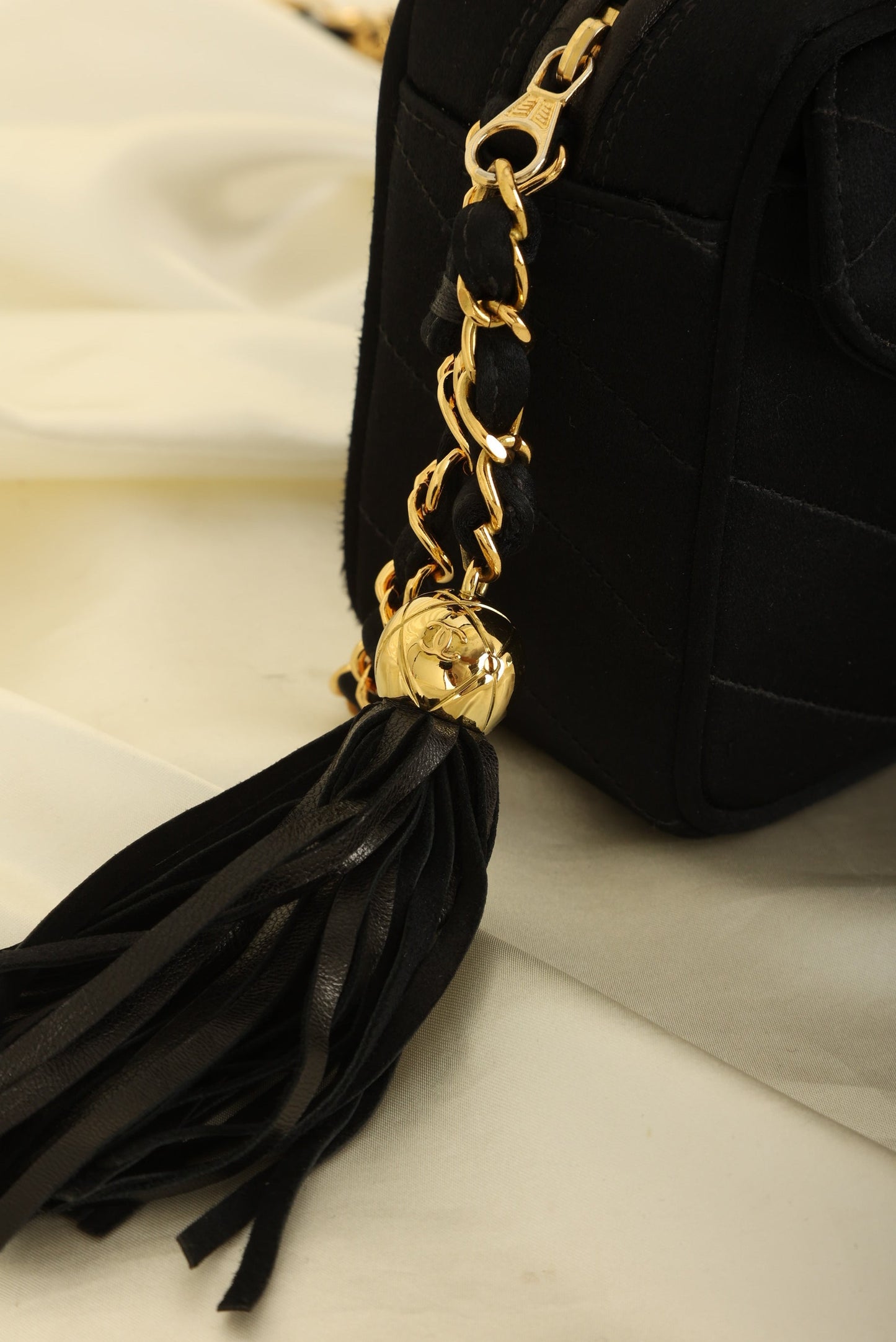 Chanel 1994 Satin Turnlock Mini Camera Bag