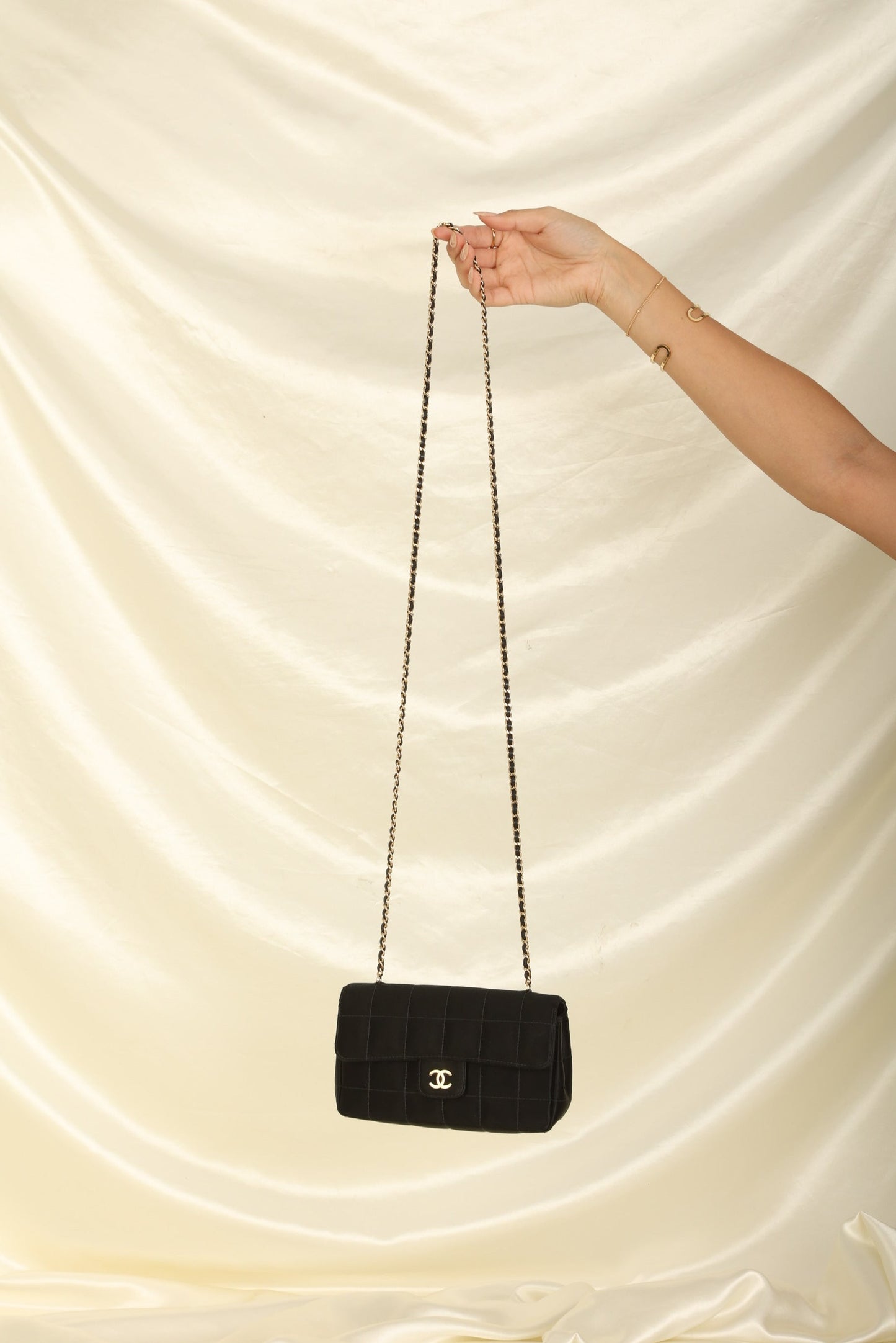 Chanel Satin Mini Chocolate Bar Flap