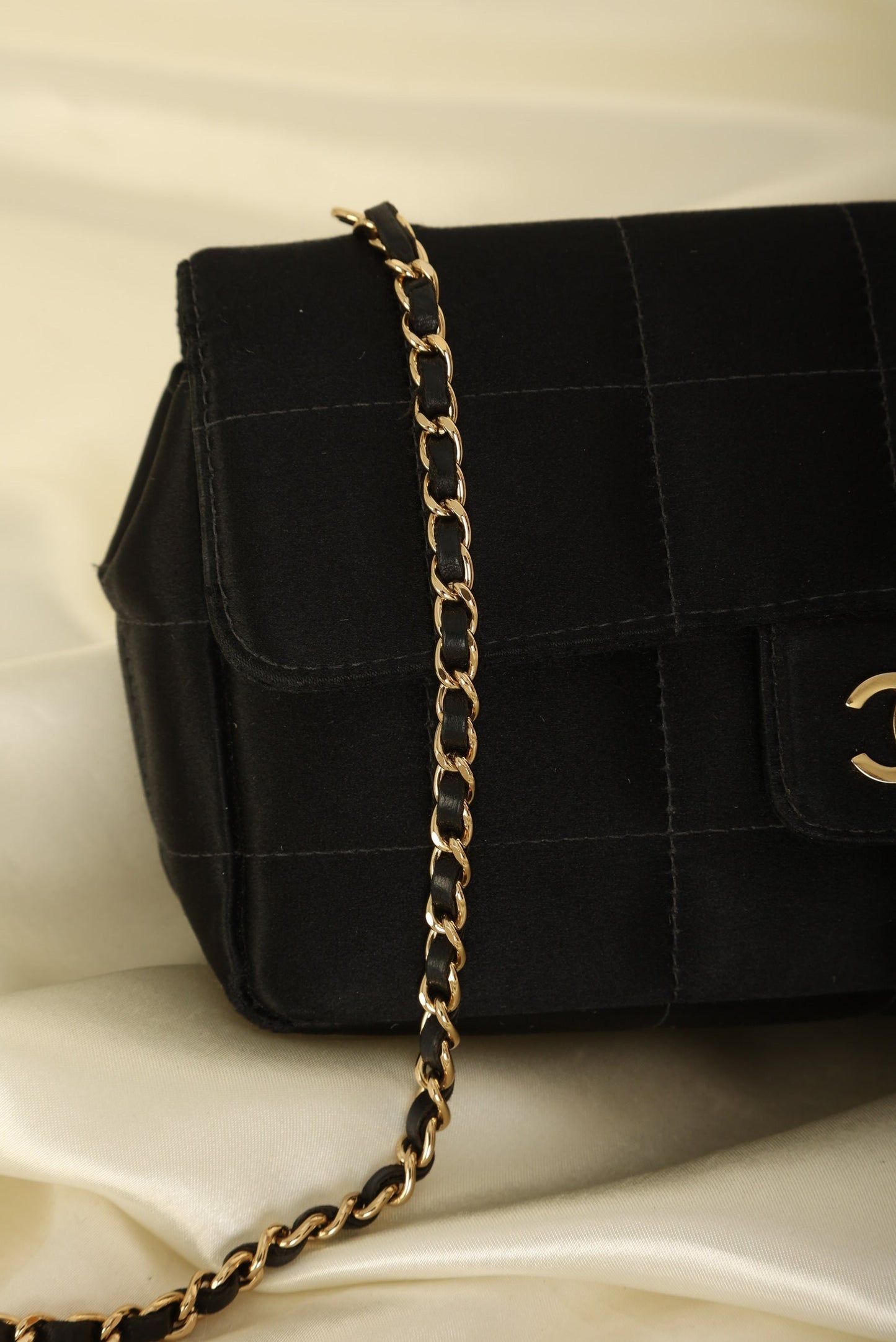 Chanel Satin Mini Chocolate Bar Flap