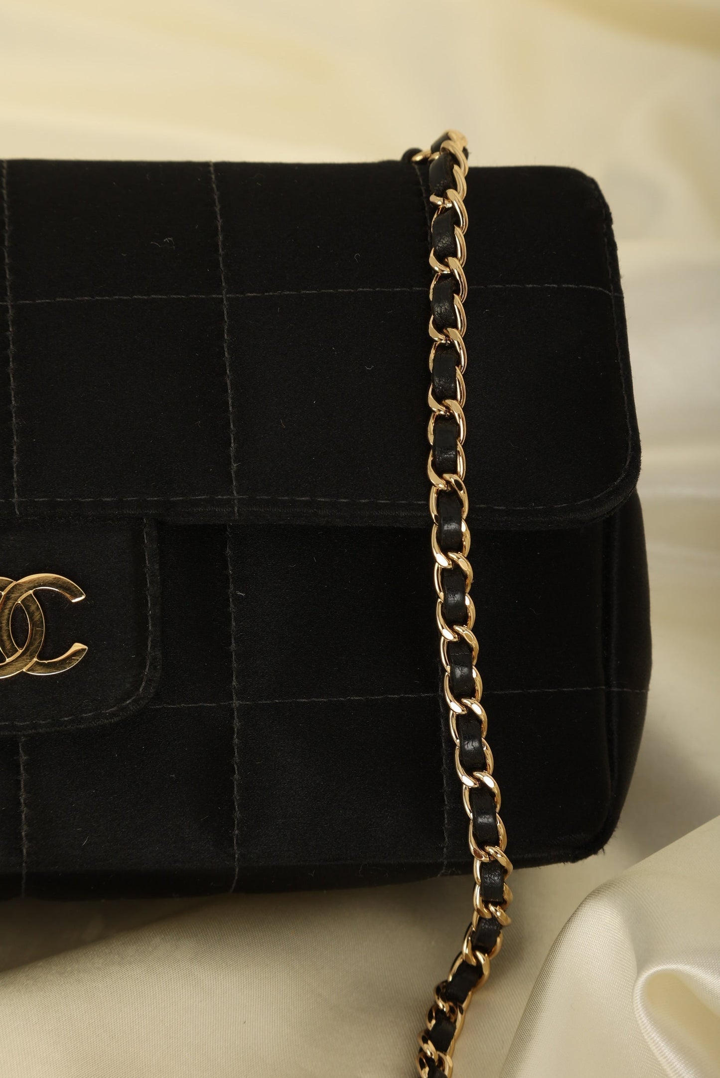 Chanel Satin Mini Chocolate Bar Flap