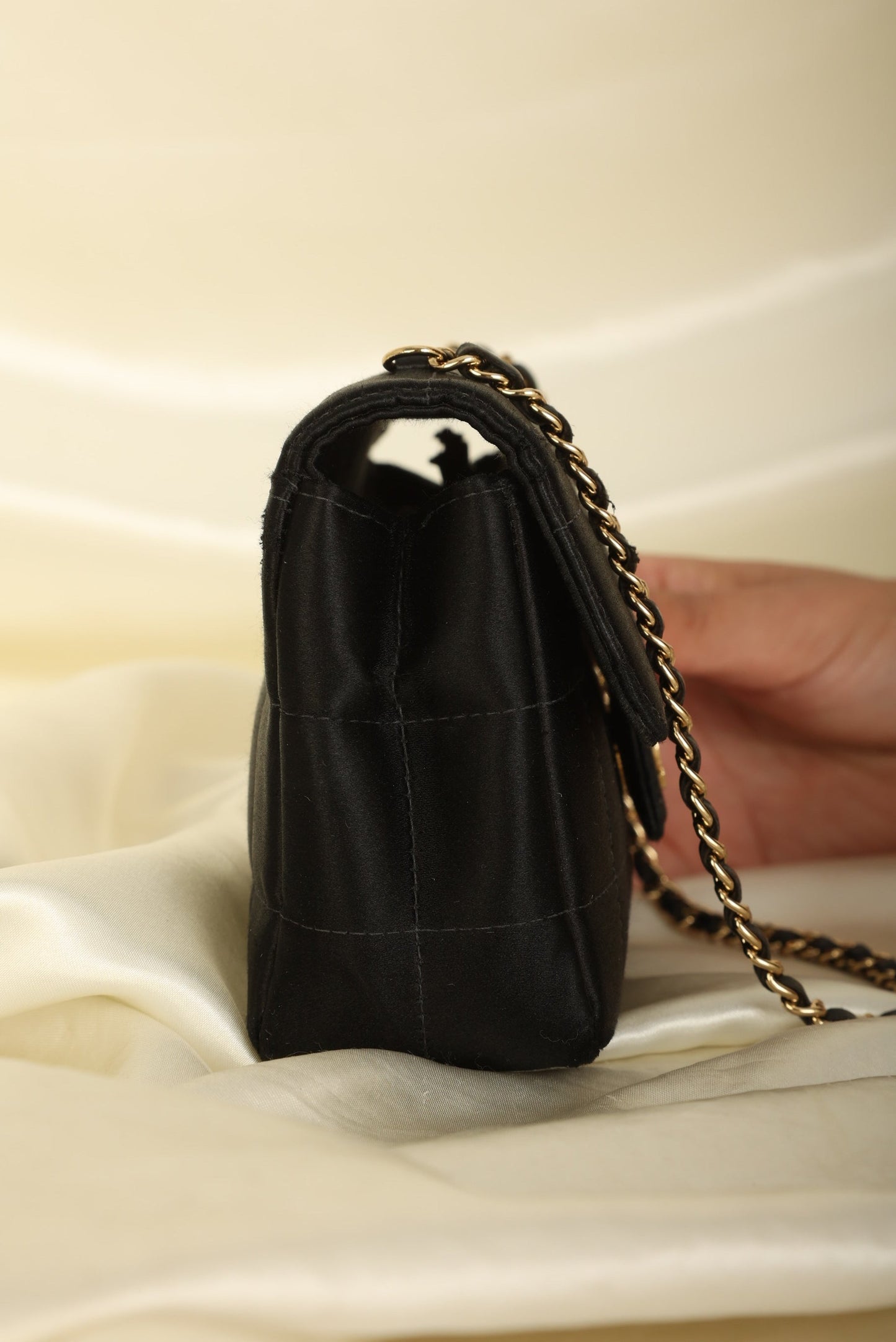 Chanel Satin Mini Chocolate Bar Flap