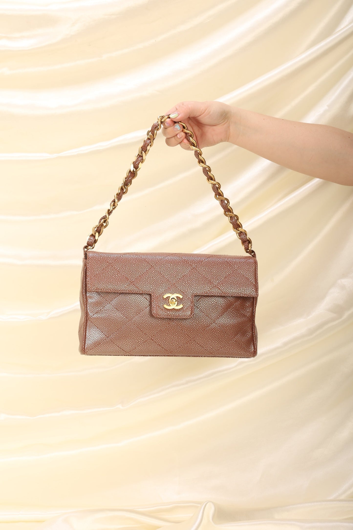 Chanel Caviar Iridescent Flap Bag