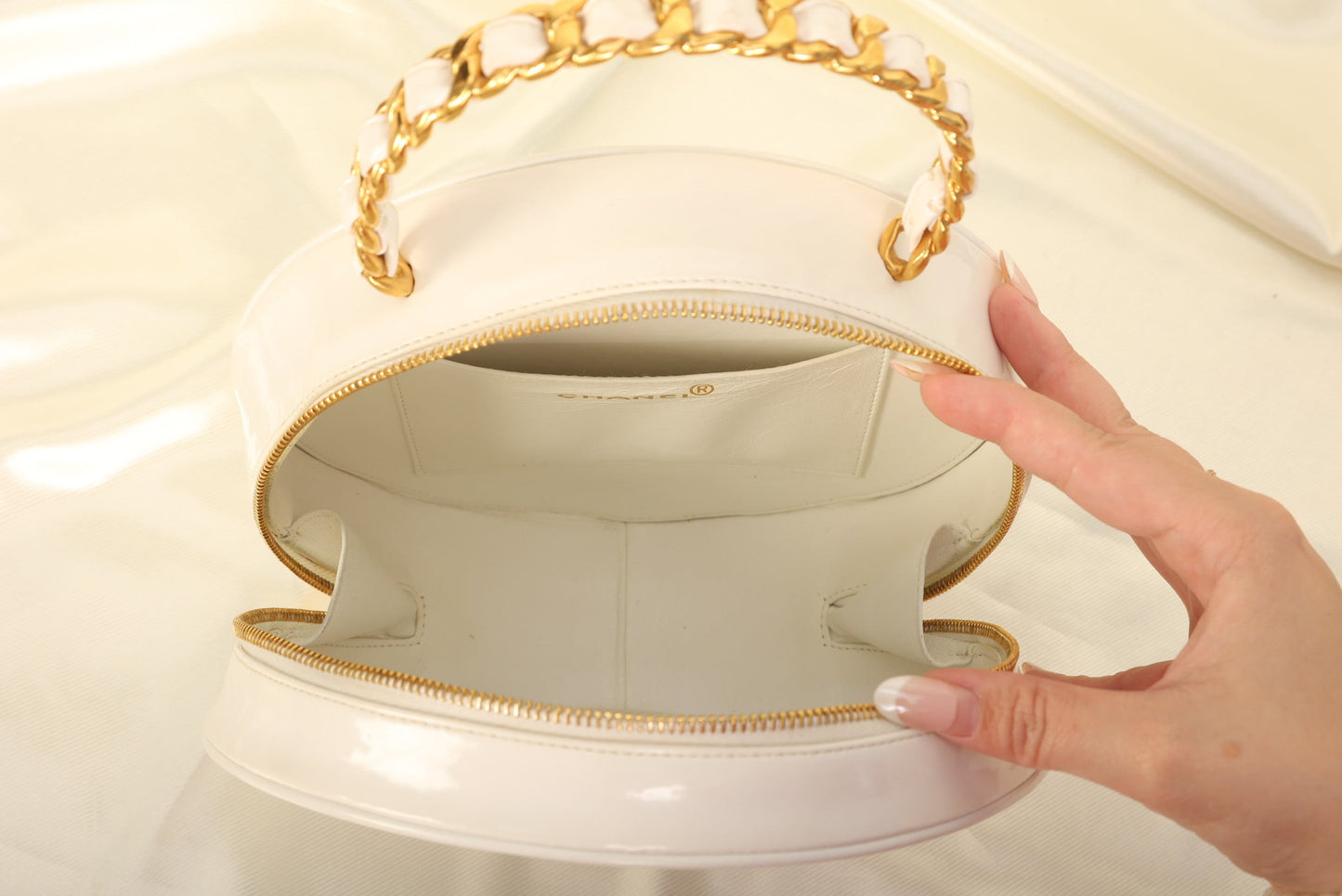 Chanel Patent Coco Circle Top Handle