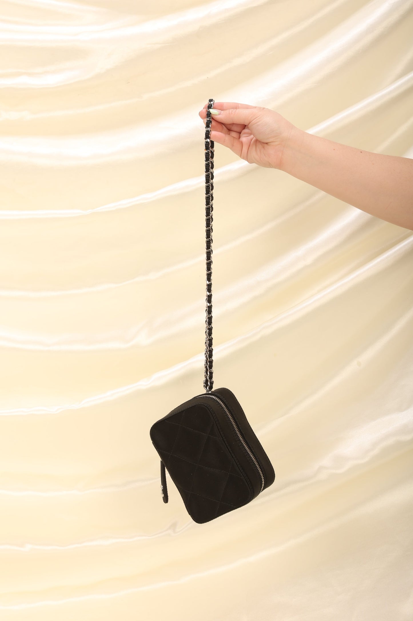 Chanel Satin Mini Box Bracelet Bag