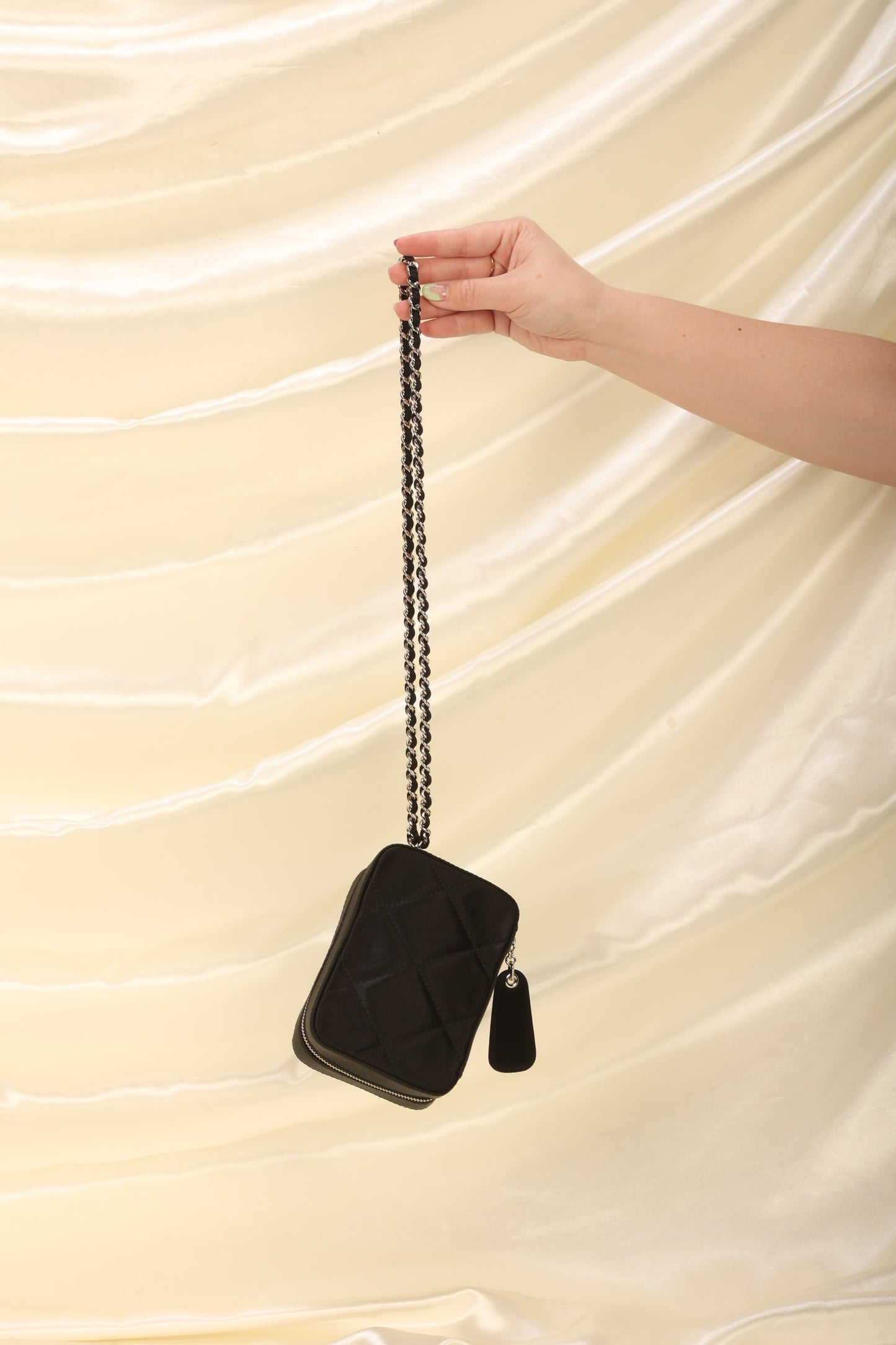 Chanel Satin Mini Box Bracelet Bag