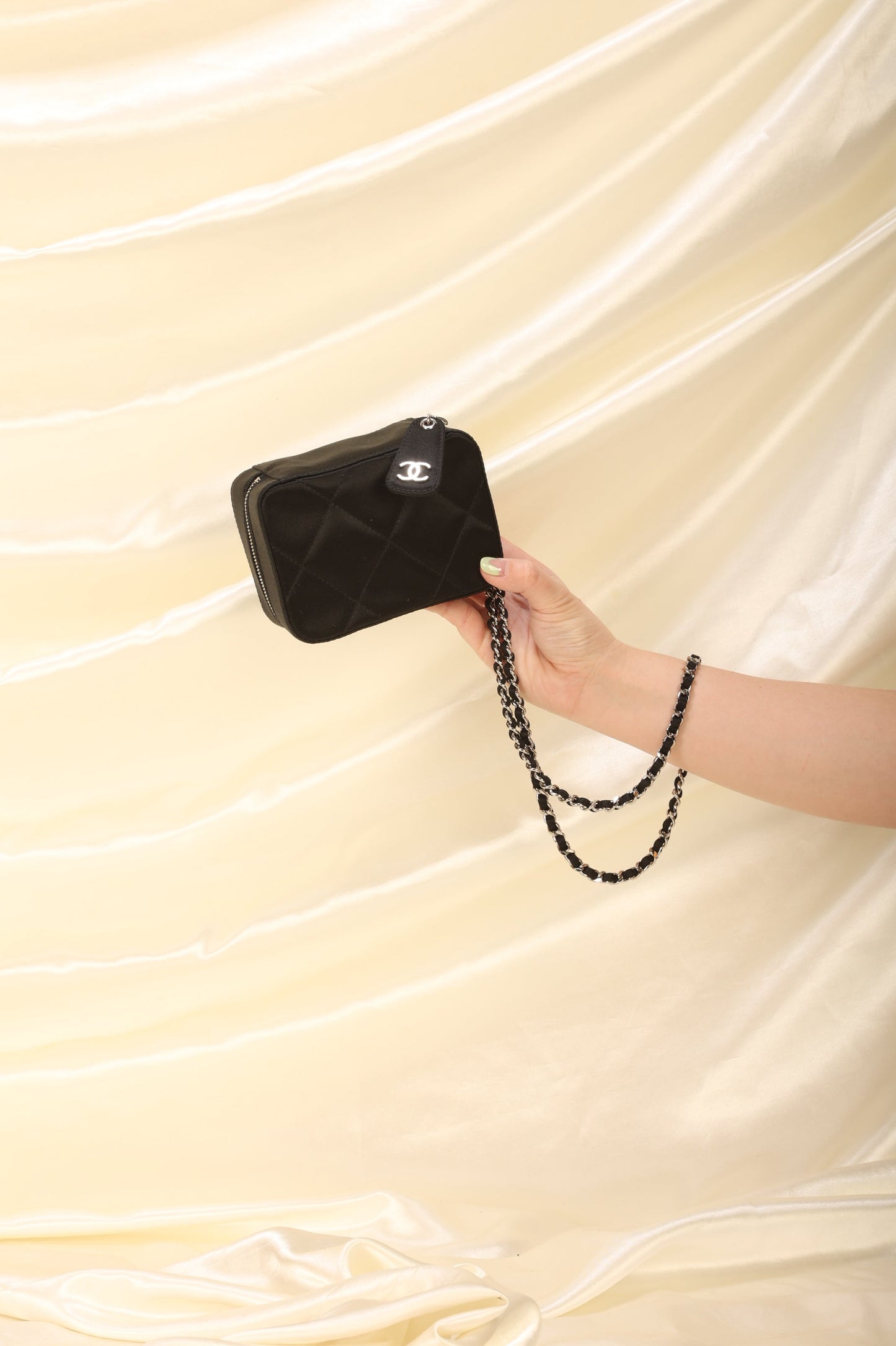 Chanel Satin Mini Box Bracelet Bag