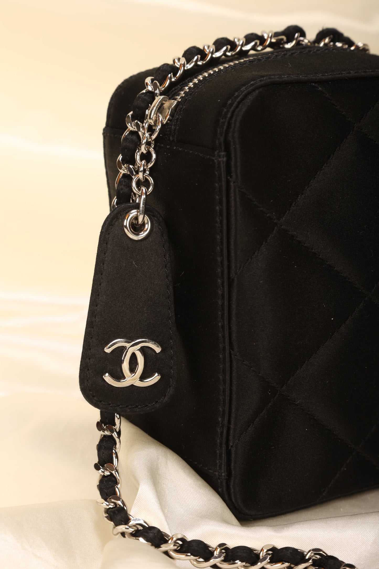 Chanel Satin Mini Box Bracelet Bag